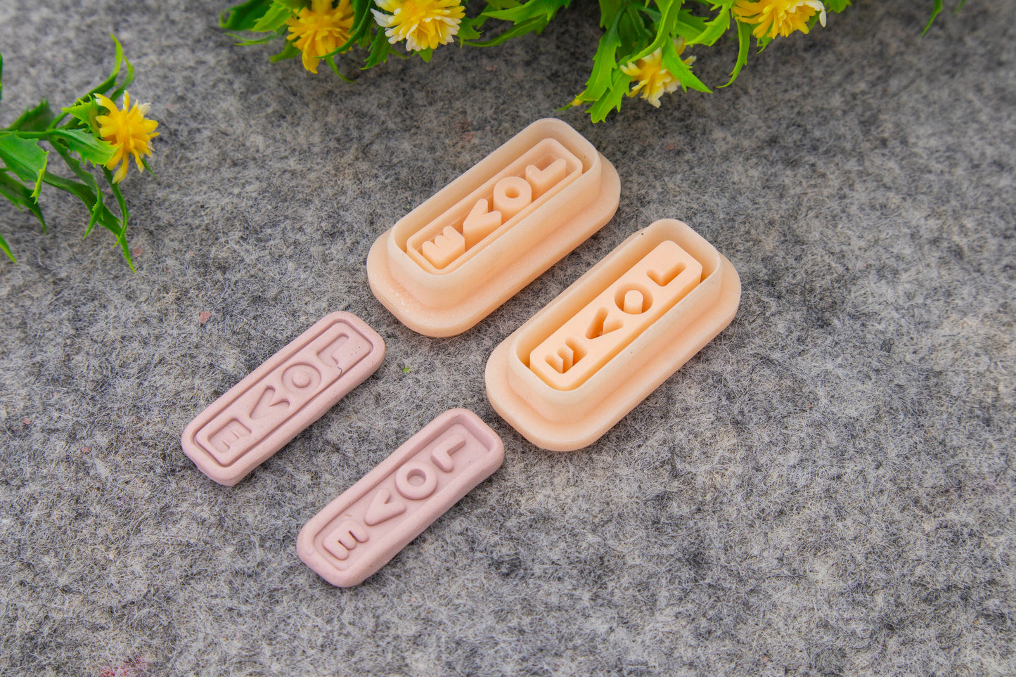 Love Embossed Clay Cutter: Valentine Polymer Earring Making #694