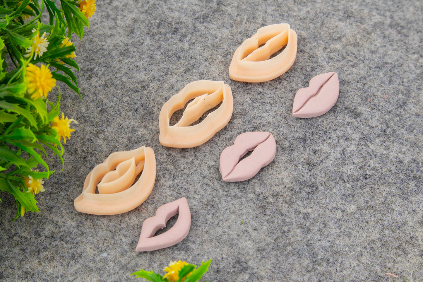 Embossed Lips Clay Cutter: Valentine's Day Earring Making #692