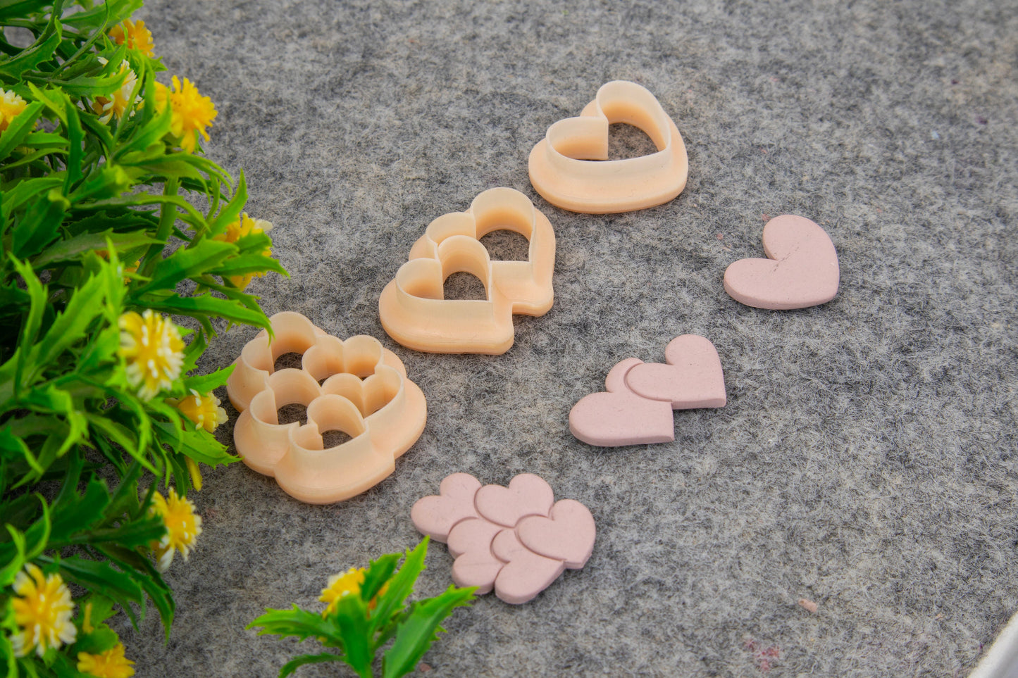 Embossed Heart Clay Cutter: Valentine Polymer Earring Making #693