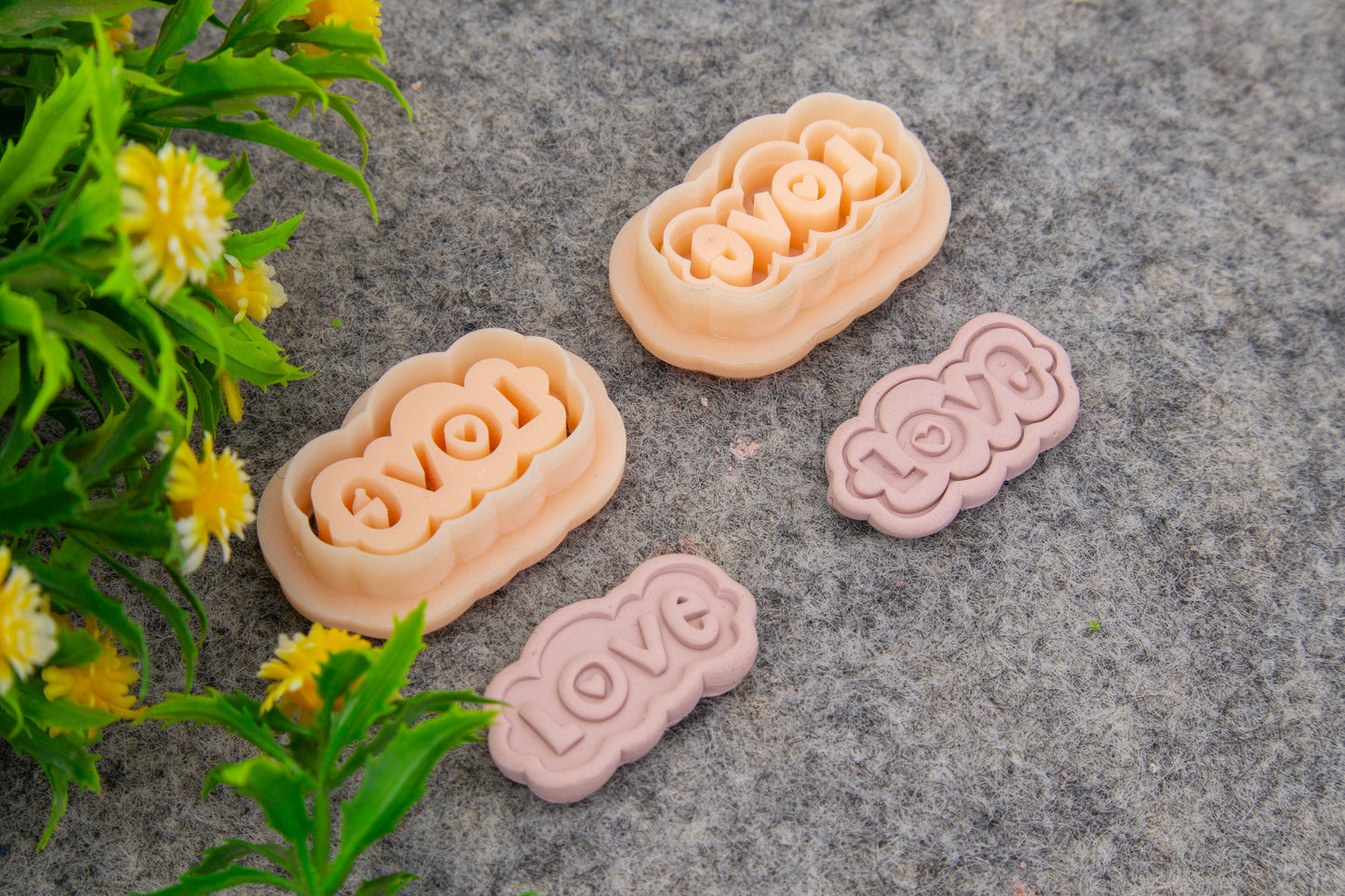 Love Cloud Embossed Clay Cutter: Valentine Polymer Earring Making #697