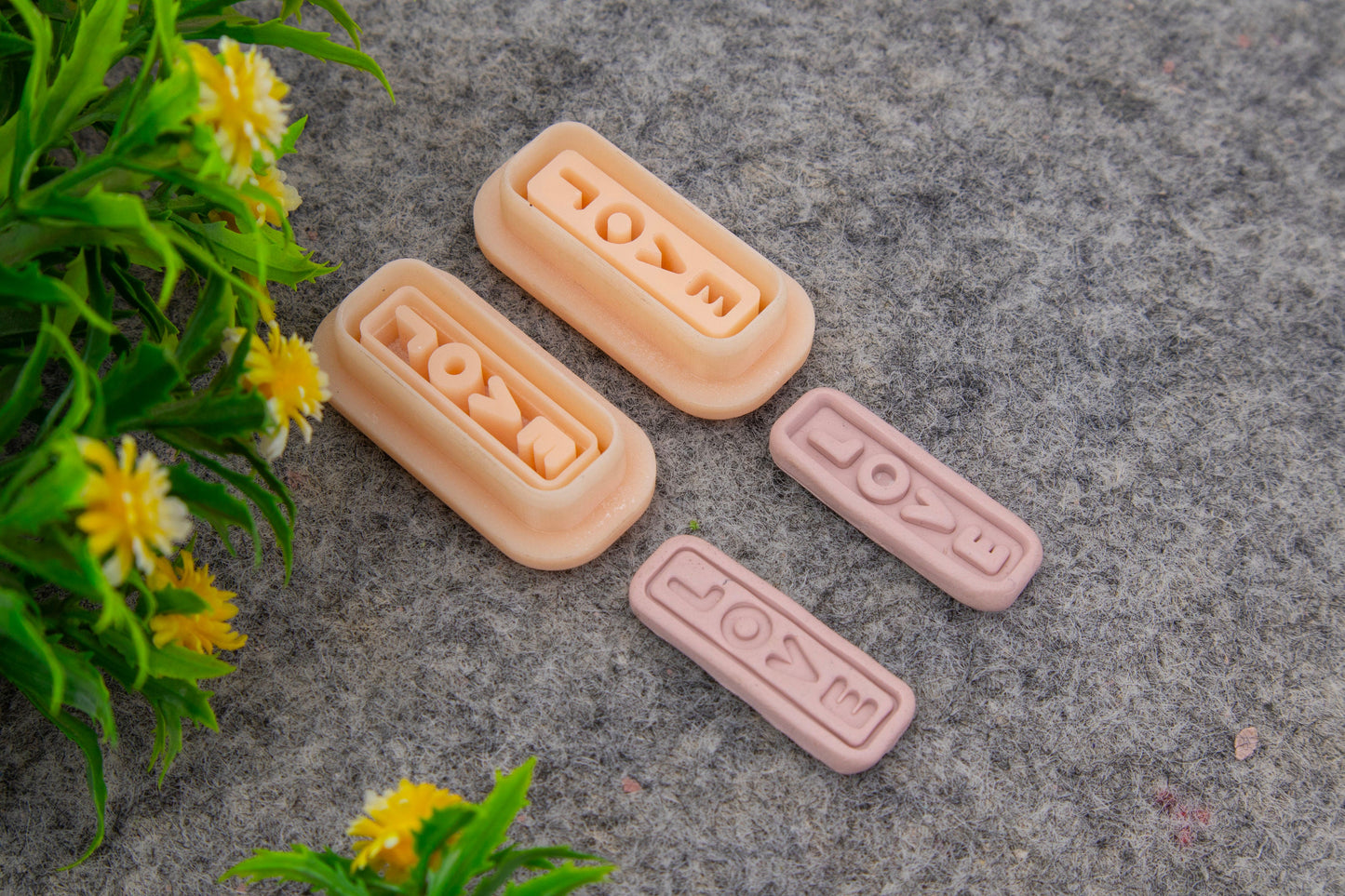 Love Embossed Clay Cutter: Valentine Polymer Earring Making #694