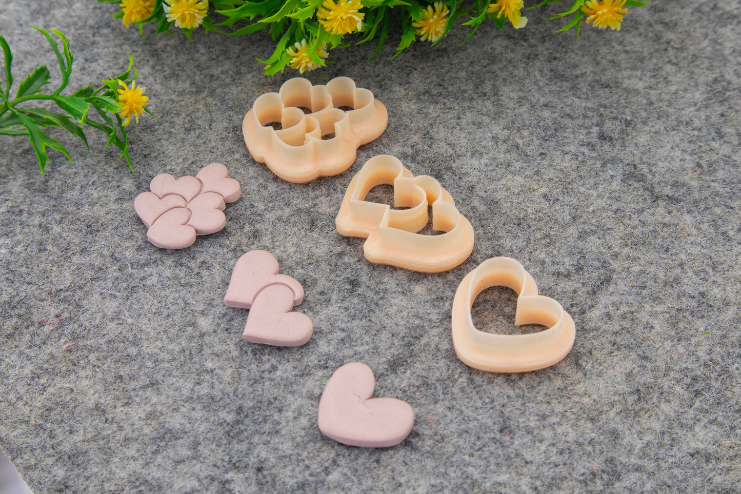 Embossed Heart Clay Cutter: Valentine Polymer Earring Making #693