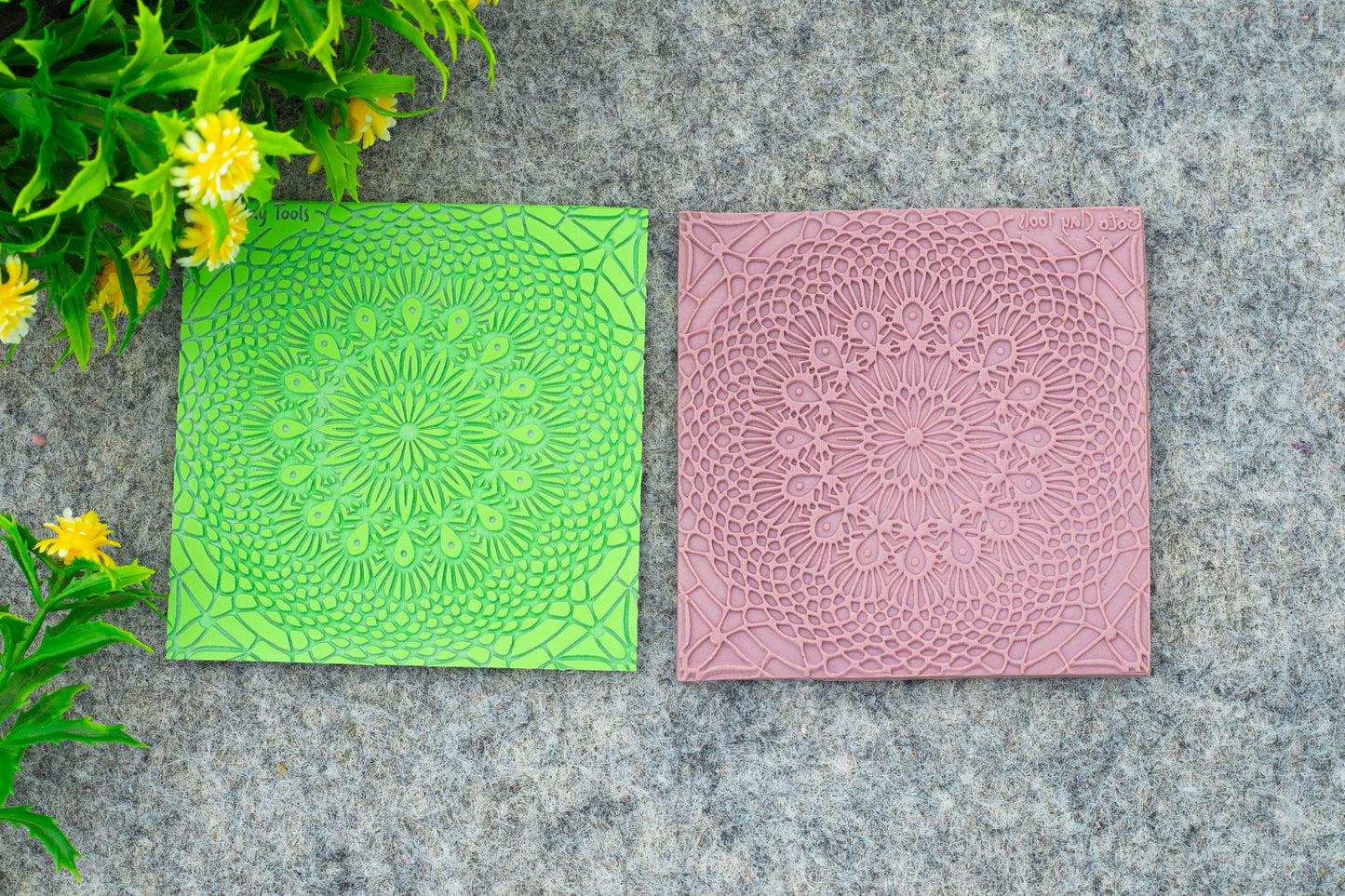 Mandala Texture Mat with Cutter Set for Polymer Clay #M-3