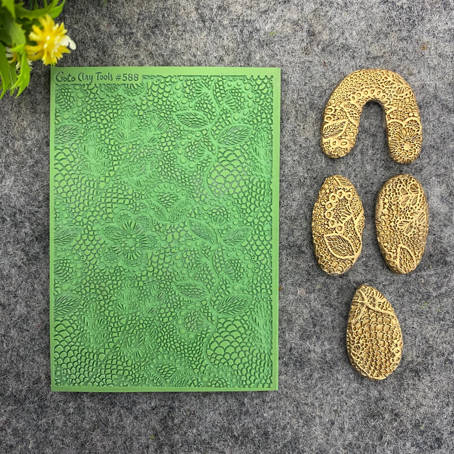 Crochet texture mat for polymer clay, Polymer Clay Rubber Texture mat, Texture Tile mats, Fimo, Sculpey, Cernit #588
