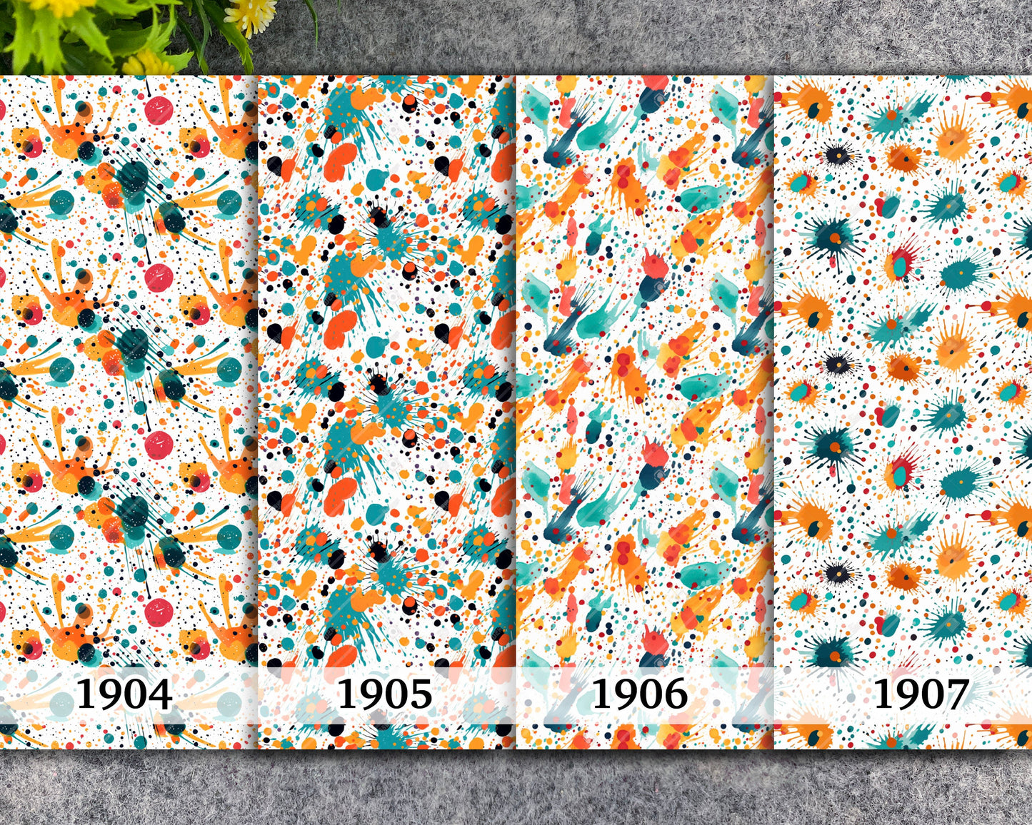 Watercolor Splash Transfer Paper for Polymer Clay