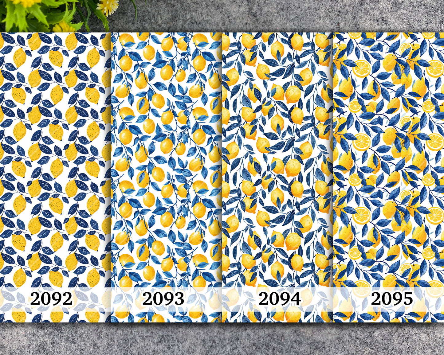 Water soluble Transfer paper for polymer clay, Lemon and leaf pattern, polymer clay image transfers, magic transfer paper