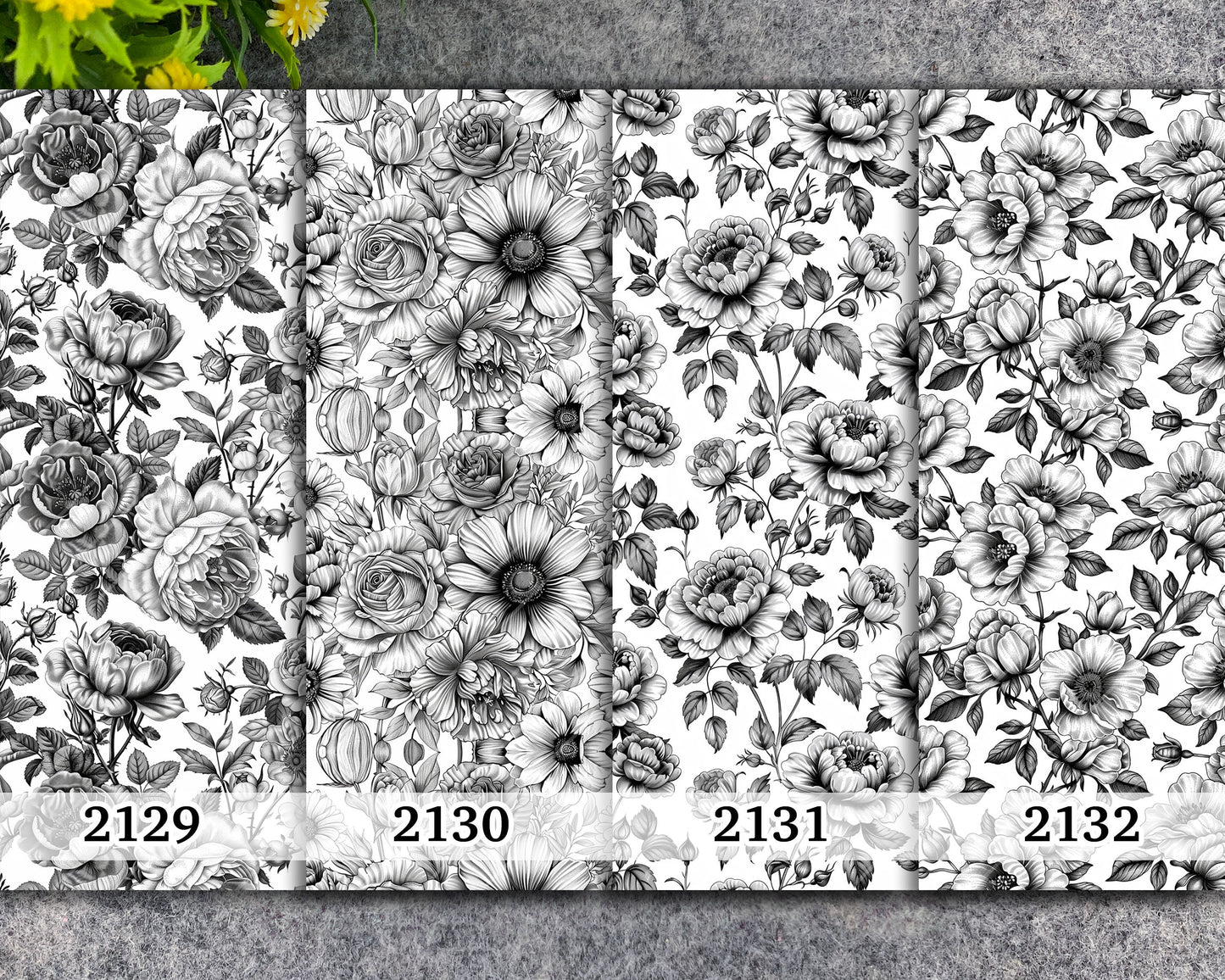 Water soluble Transfer paper for polymer clay, Black and white rose floral, polymer clay image transfers, magic transfer paper