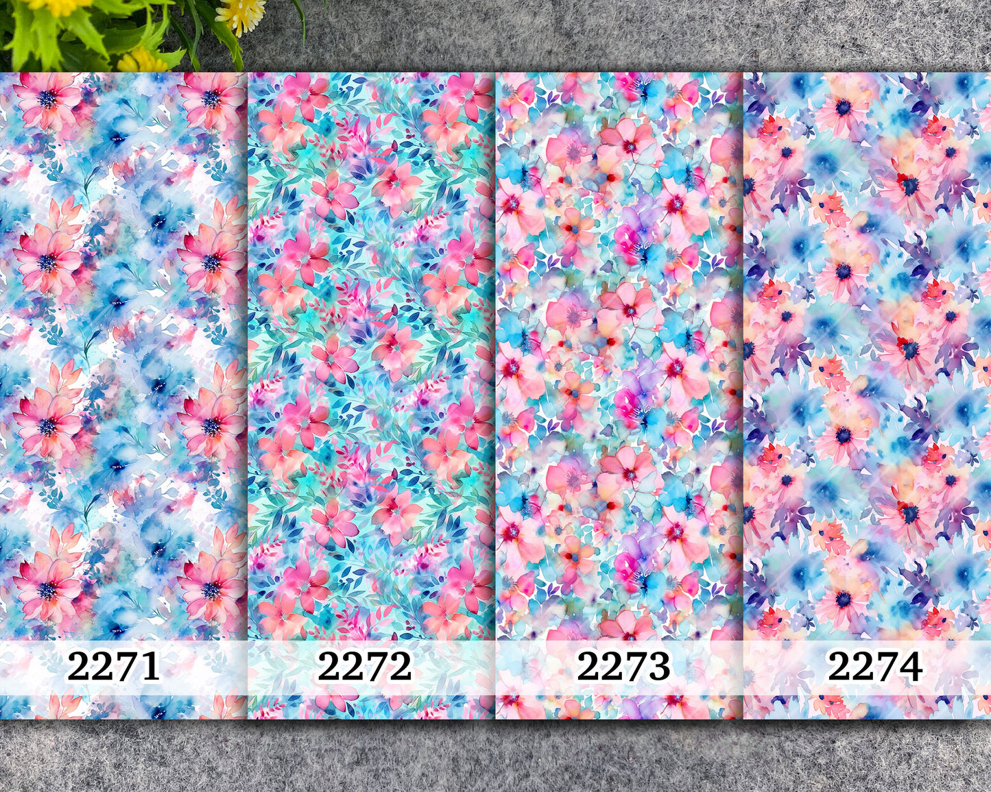 Water soluble Transfer paper for polymer clay, Watercolor floral pattern, polymer clay image transfers, magic transfer paper