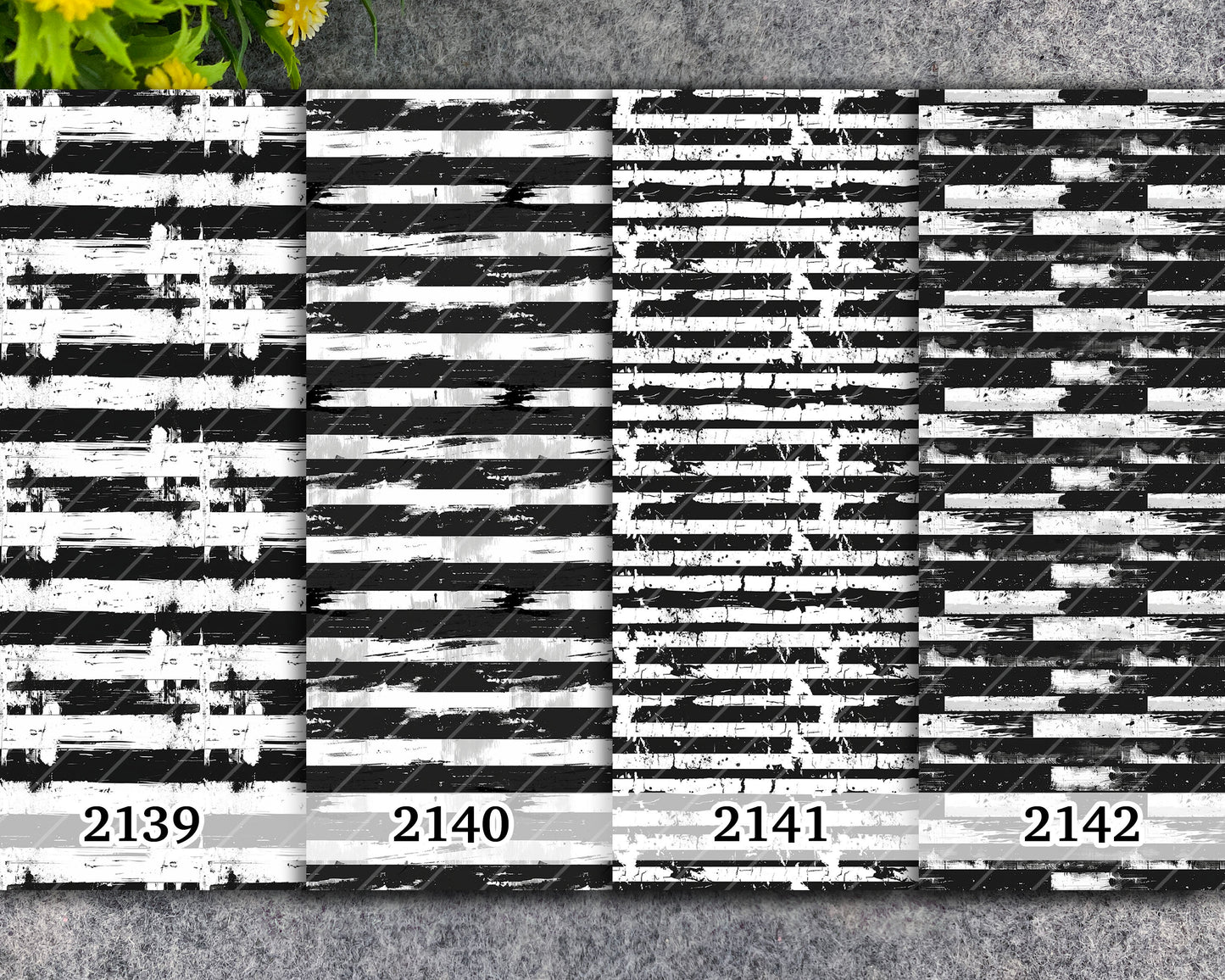 Water soluble Transfer paper for polymer clay, Black and white abstract stripes, polymer clay image transfers, magic transfer paper