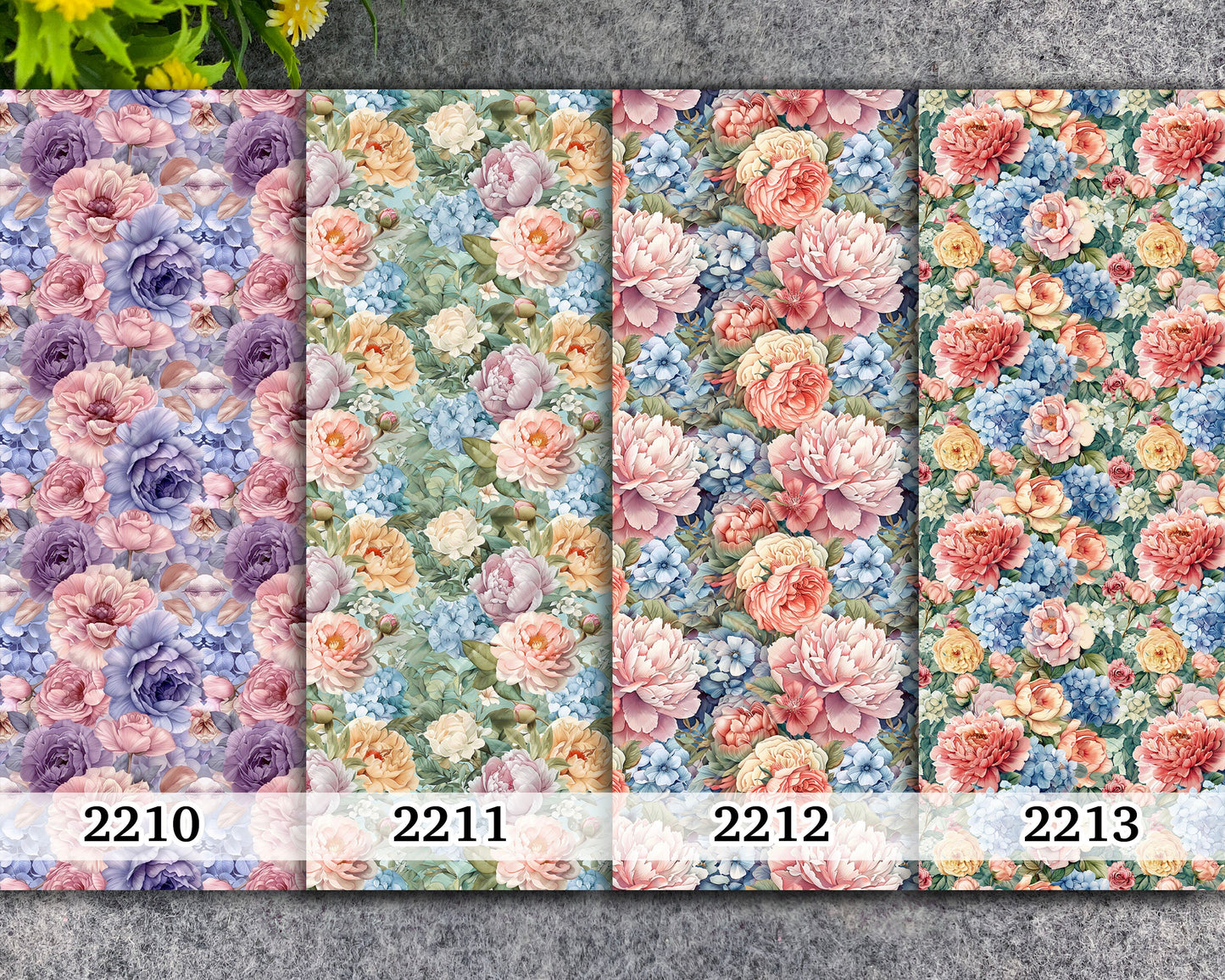 Water soluble Transfer paper for polymer clay, Rose Peony floral pattern, polymer clay image transfers, magic transfer paper