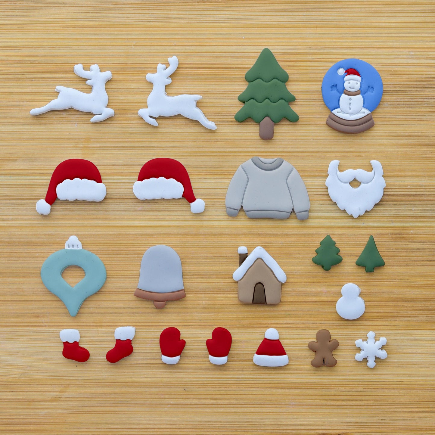 Christmas Clay Cutters: 21 Shapes for Polymer Jewelry