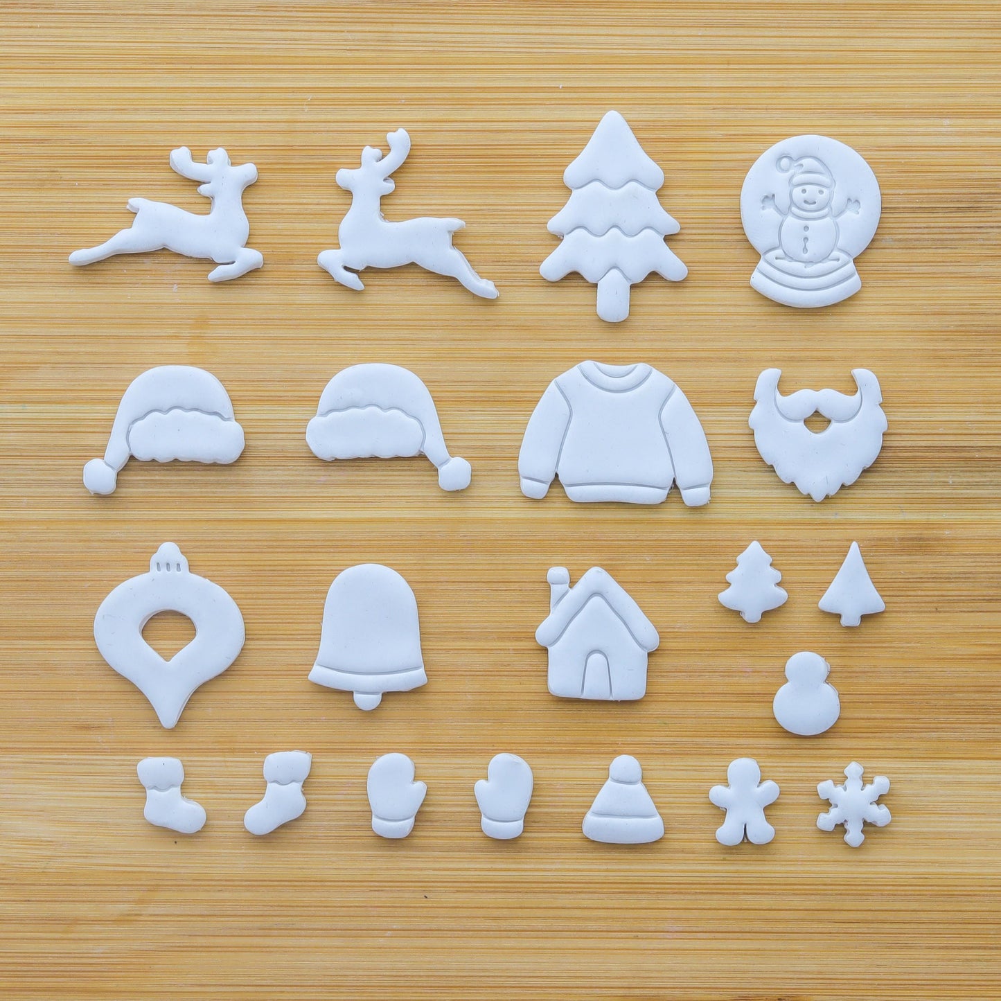 Christmas Clay Cutters: 21 Shapes for Polymer Jewelry