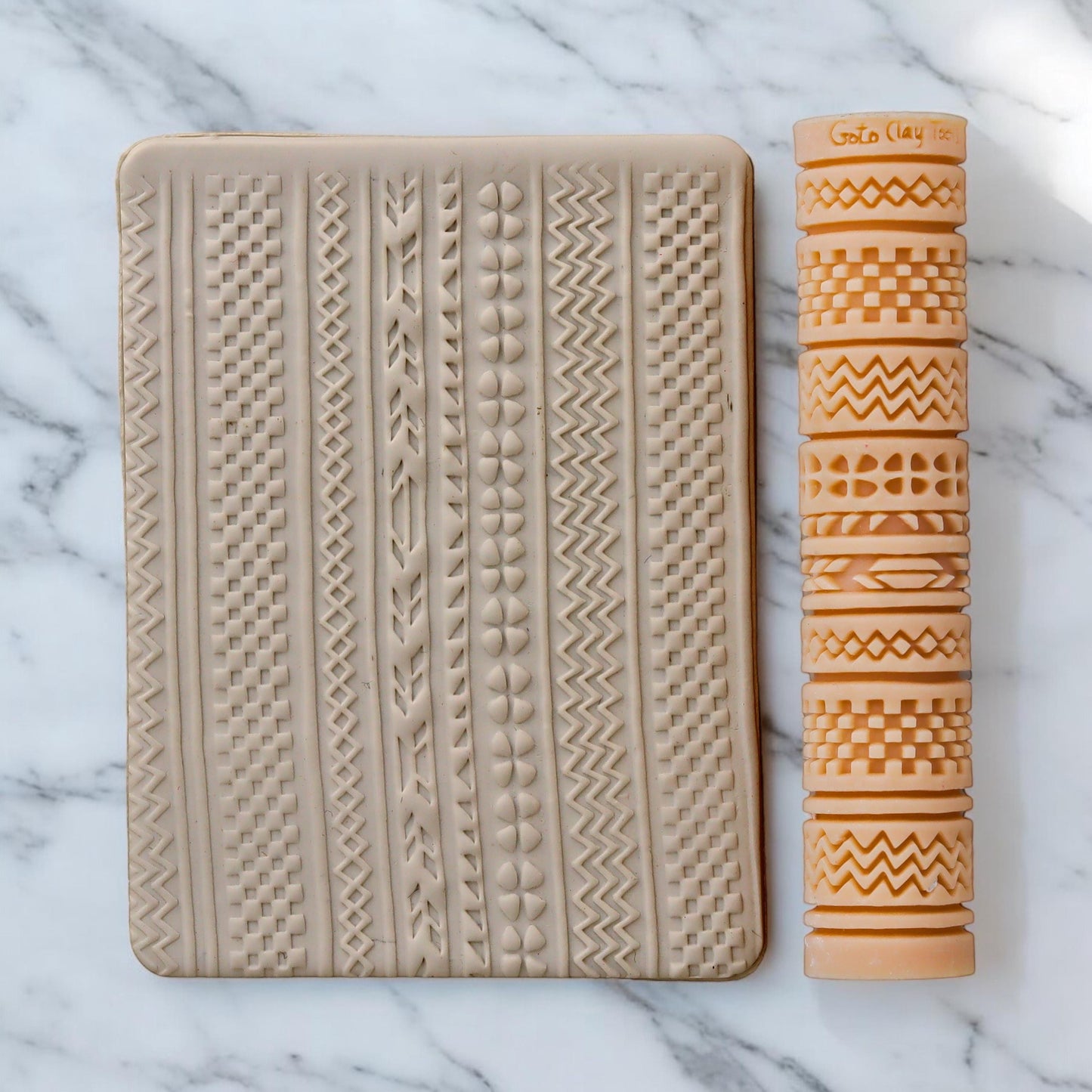 Tribal Stripes Texture Roller: Polymer Clay Earring Tool #131