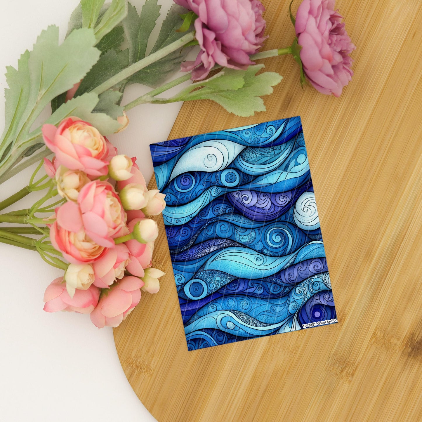 Transfer paper for polymer clay, Earthy Zentangle,water soluble transfer paper,Clay Transfers, Clay Transfer sheets, transfer paper for clay