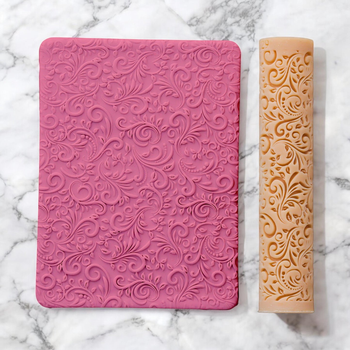 Ornamental Texture Roller: Resin Clay Imprint Tool #129