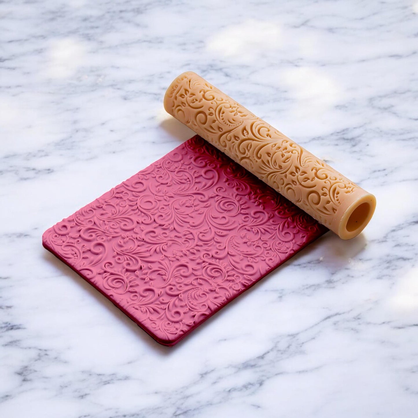 Ornamental Texture Roller: Resin Clay Imprint Tool #129