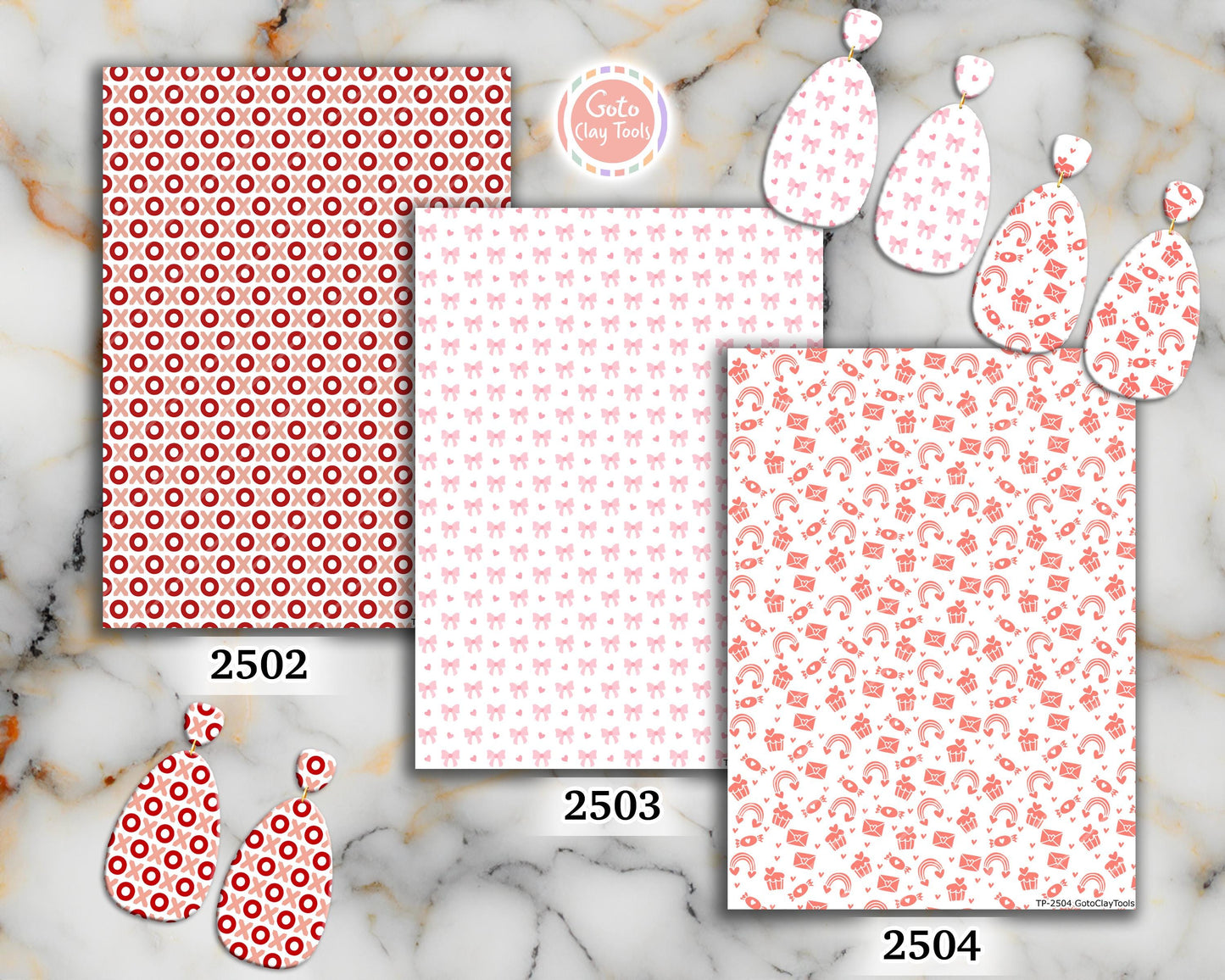 XOXO Polymer Clay Transfer Sheet, Clay Transfer Paper, Valentine Clay transfer, polymer clay image transfers, magic transfer paper