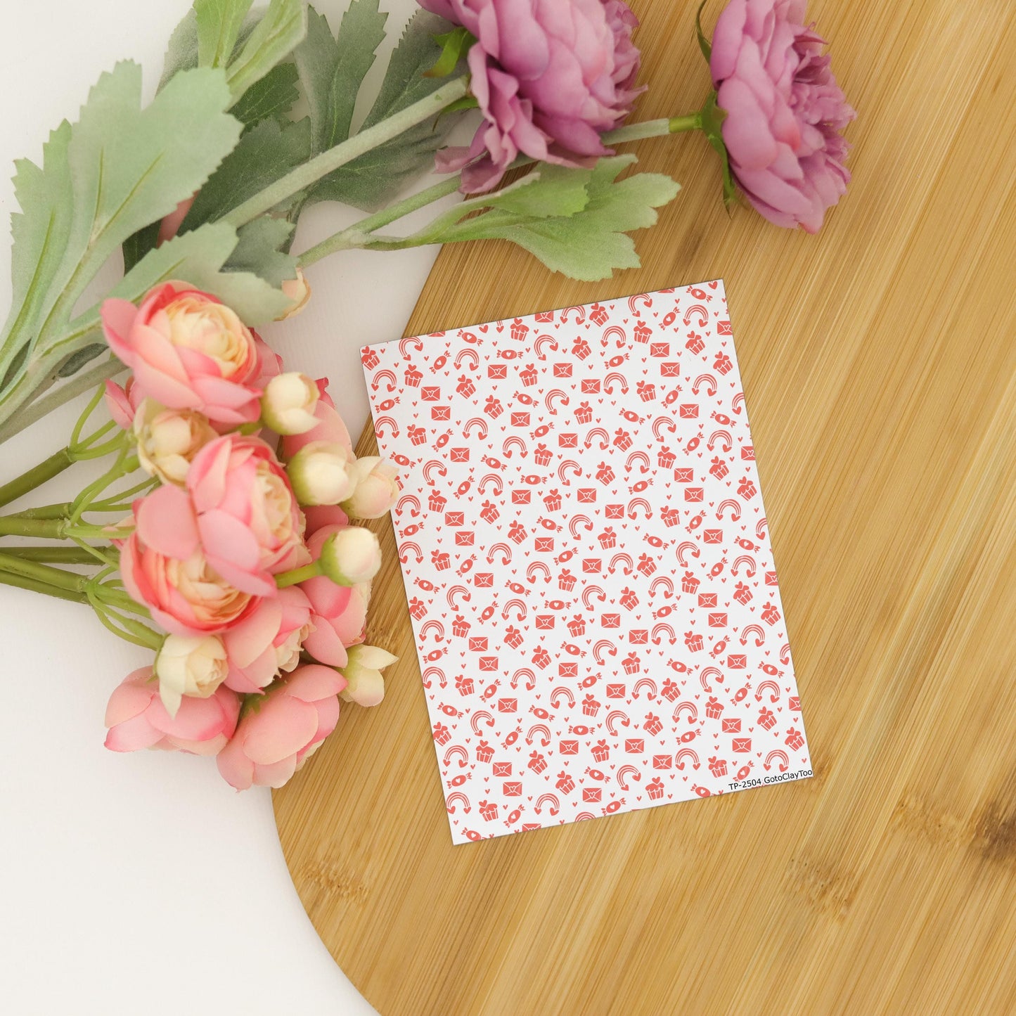 XOXO Polymer Clay Transfer Sheet, Clay Transfer Paper, Valentine Clay transfer, polymer clay image transfers, magic transfer paper