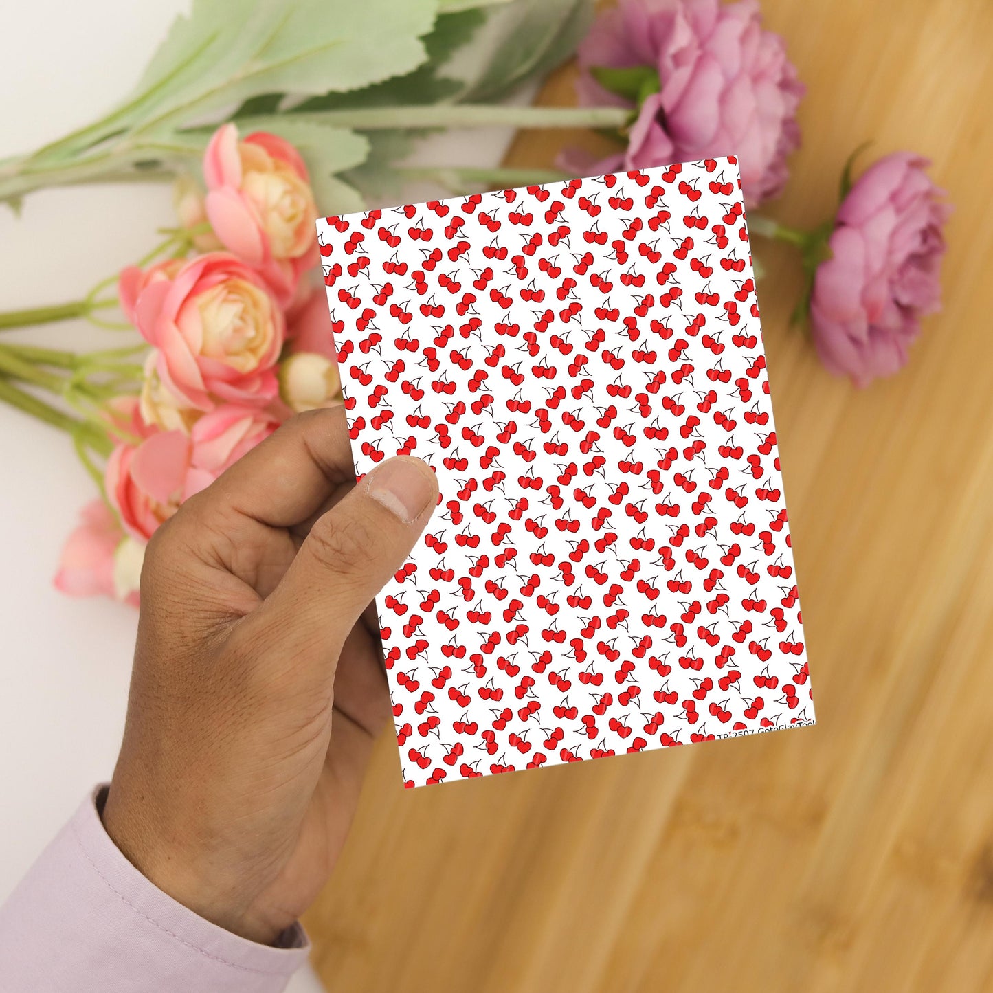 Strawberry Polymer Clay Transfer Sheet, Clay Transfer Paper, Cherry Clay transfer, polymer clay image transfers, magic transfer paper