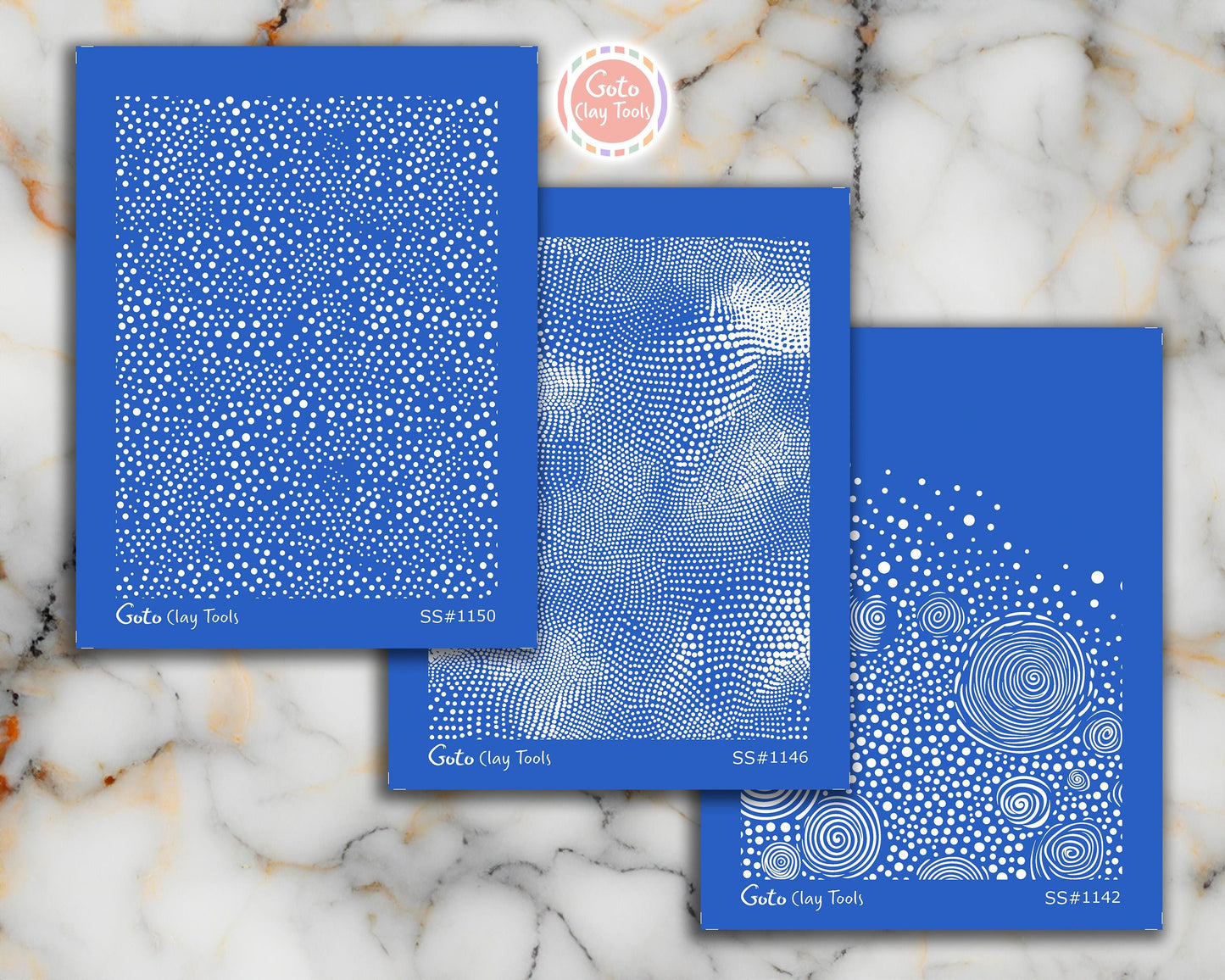 Zentangle Polymer Clay Silkscreen Stencil: Clay Imprinting (9.5x12.5cm Printable Area)