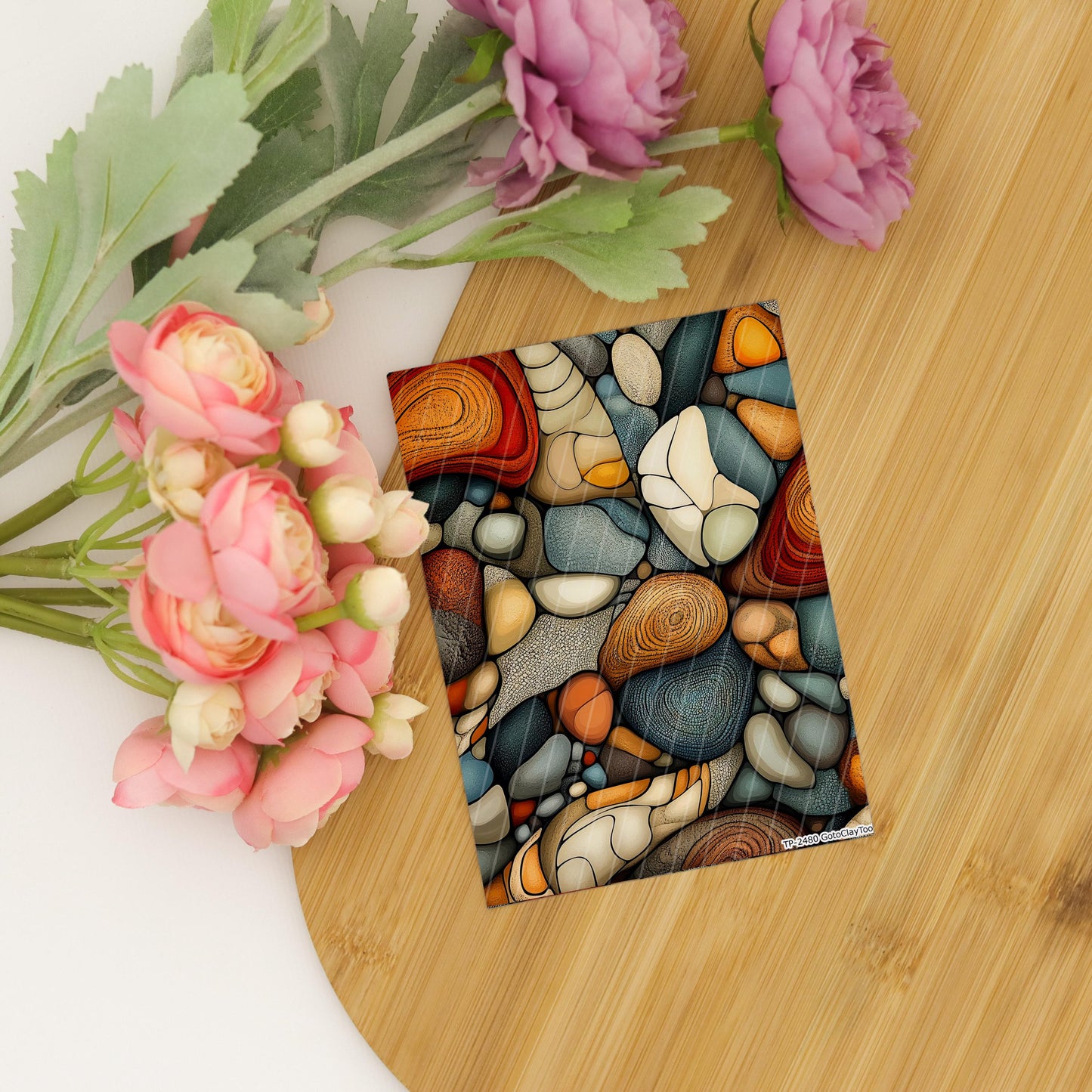 Transfer paper for polymer clay, Earthy Zentangle,water soluble transfer paper,Clay Transfers, Clay Transfer sheets, transfer paper for clay