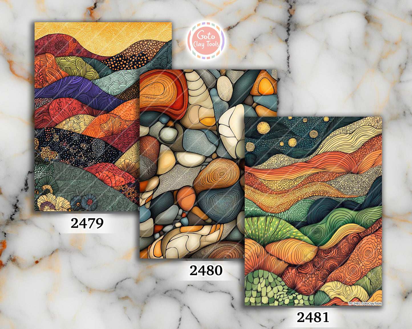 Transfer paper for polymer clay, Earthy Zentangle,water soluble transfer paper,Clay Transfers, Clay Transfer sheets, transfer paper for clay
