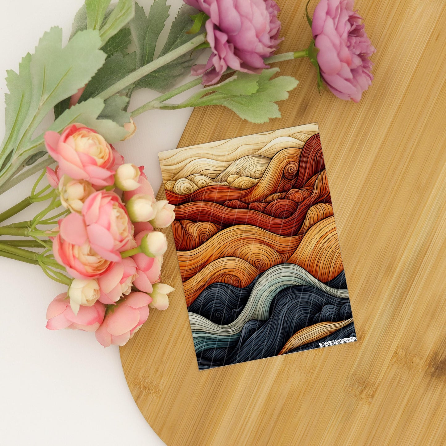 Transfer paper for polymer clay, Earthy Zentangle,water soluble transfer paper,Clay Transfers, Clay Transfer sheets, transfer paper for clay