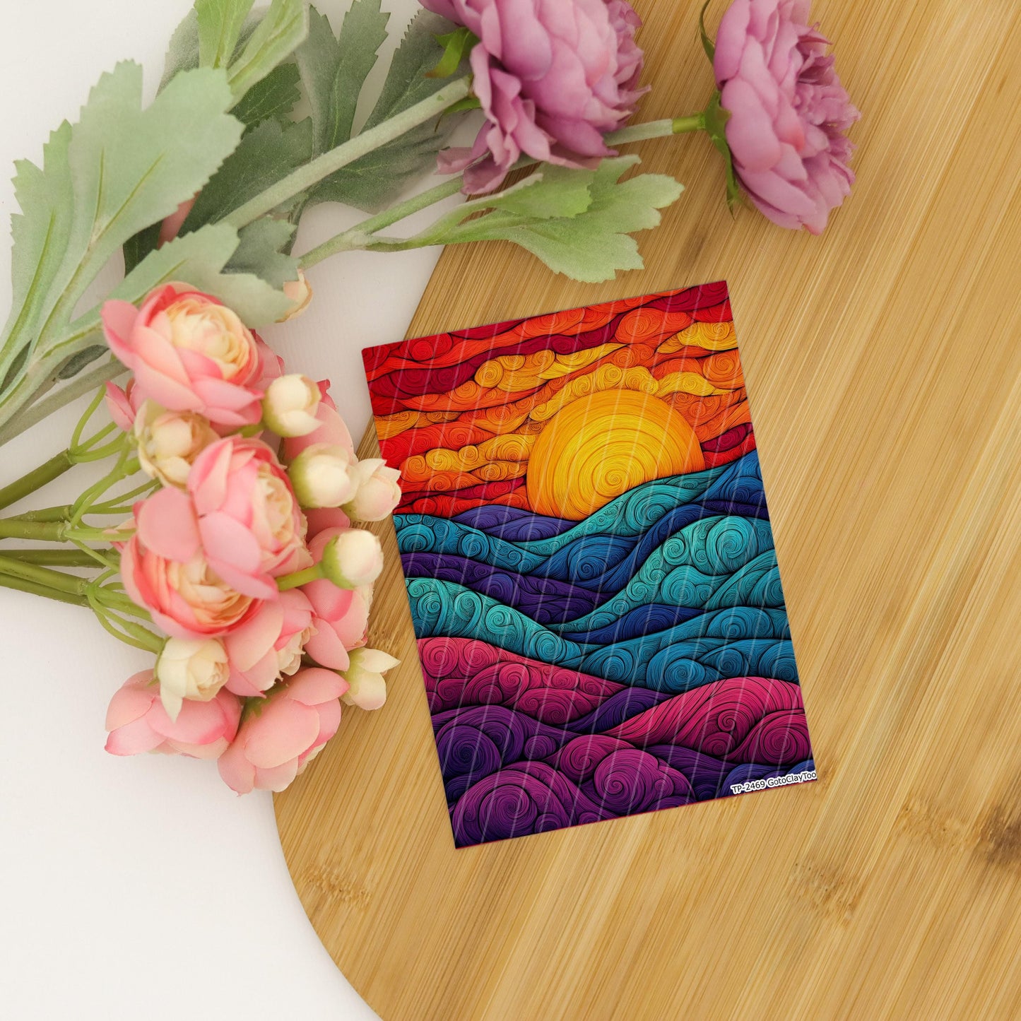 Transfer paper for polymer clay, Earthy Zentangle,water soluble transfer paper,Clay Transfers, Clay Transfer sheets, transfer paper for clay