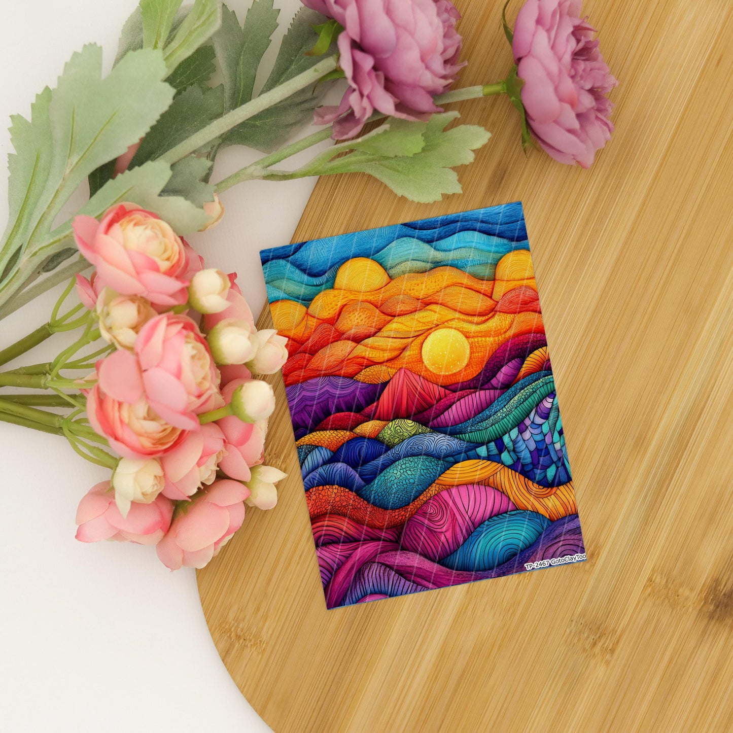 Transfer paper for polymer clay, Earthy Zentangle,water soluble transfer paper,Clay Transfers, Clay Transfer sheets, transfer paper for clay