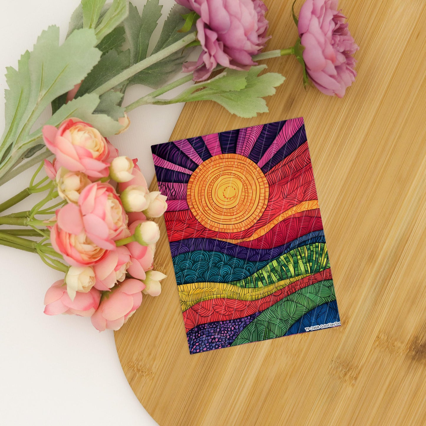 Transfer paper for polymer clay, Earthy Zentangle,water soluble transfer paper,Clay Transfers, Clay Transfer sheets, transfer paper for clay