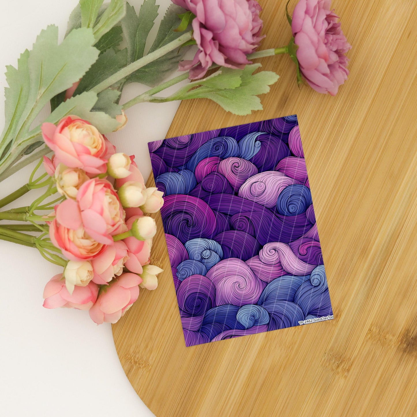 Transfer paper for polymer clay, Earthy Zentangle,water soluble transfer paper,Clay Transfers, Clay Transfer sheets, transfer paper for clay