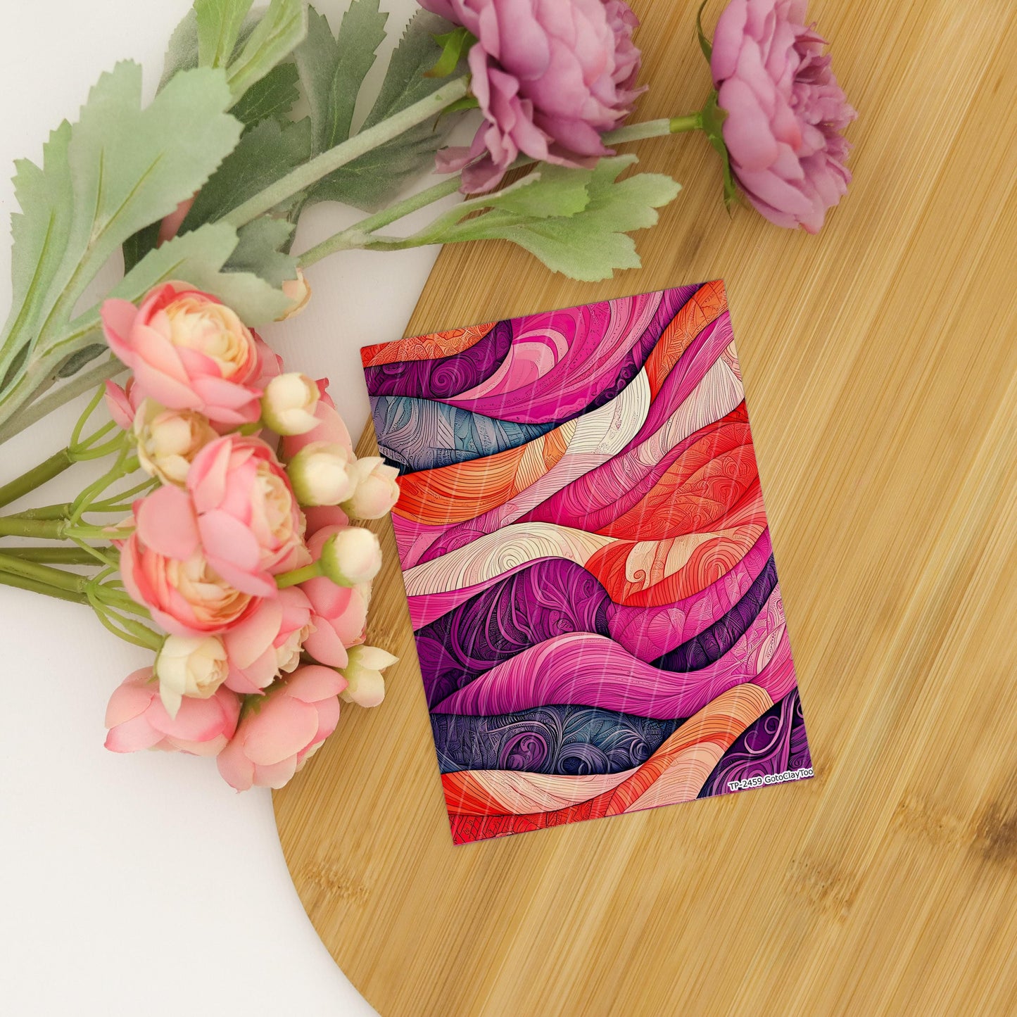 Transfer paper for polymer clay, Earthy Zentangle,water soluble transfer paper,Clay Transfers, Clay Transfer sheets, transfer paper for clay