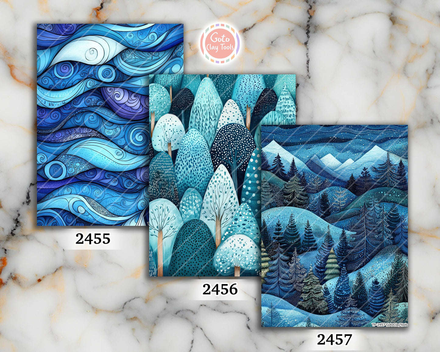 Transfer paper for polymer clay, Earthy Zentangle,water soluble transfer paper,Clay Transfers, Clay Transfer sheets, transfer paper for clay