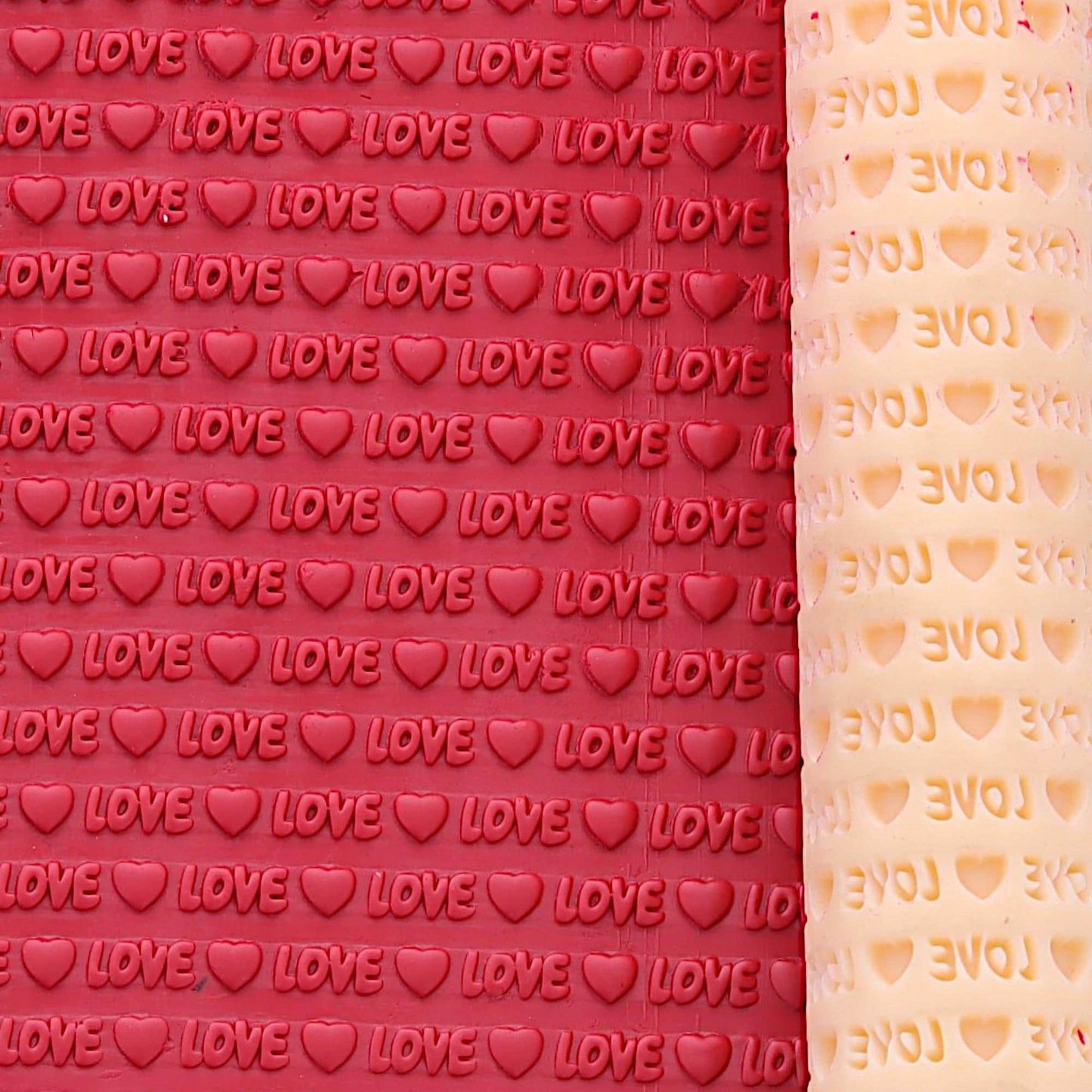 Love Heart Texture Roller, Polymer Clay Texture Roller, Clay Texture Roller, Texture Roller for Polymer Clay, Valentine Texture Roller #CCF3