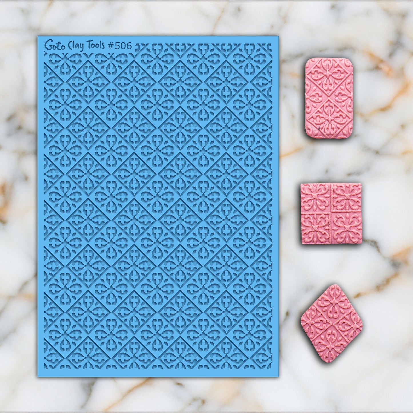 Tile Texture Rubber Mat for Polymer Clay Jewelry (#506)