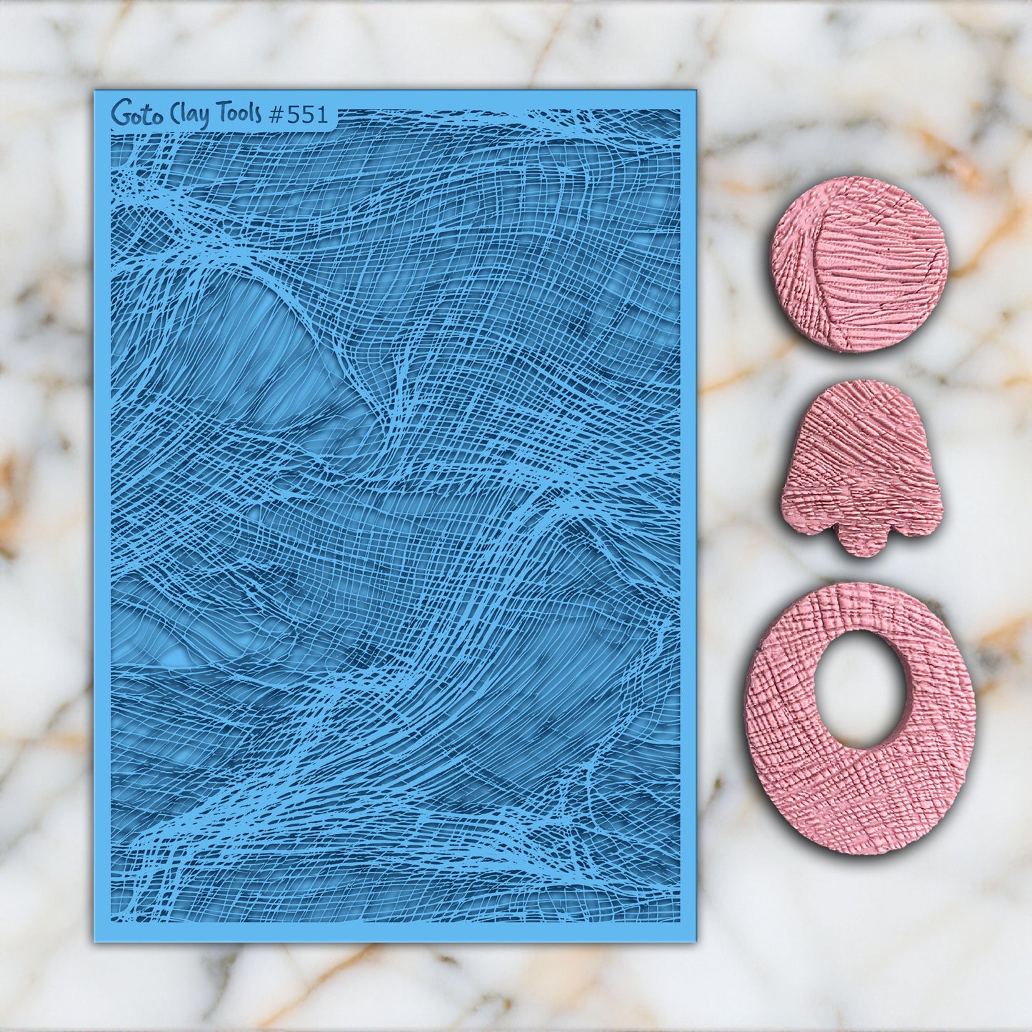 Cheesecloth Rubber Texture Mat for Polymer Clay Jewelry (#551)