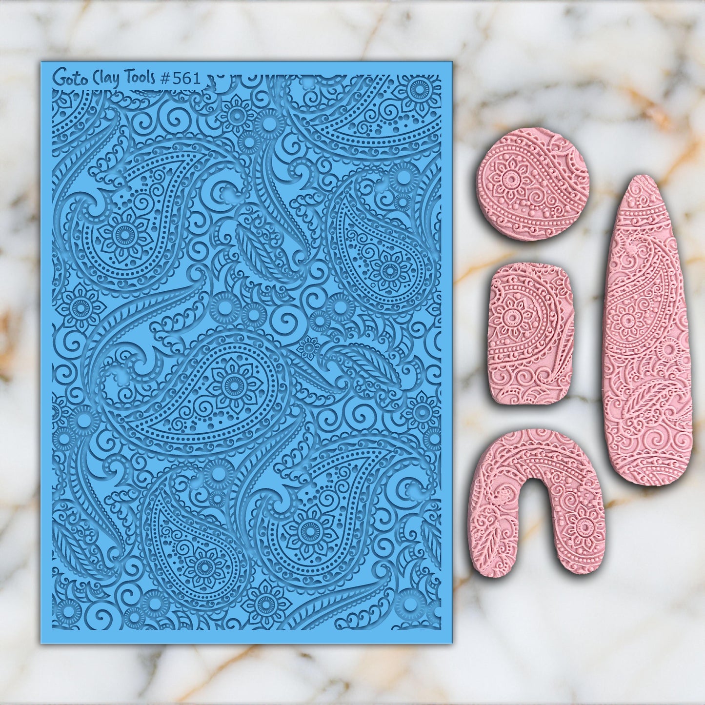 Ornamental Texture mat for polymer clay, Polymer Clay Rubber Texture mat, Texture Tile mats, Rubber Texture Sheet #561