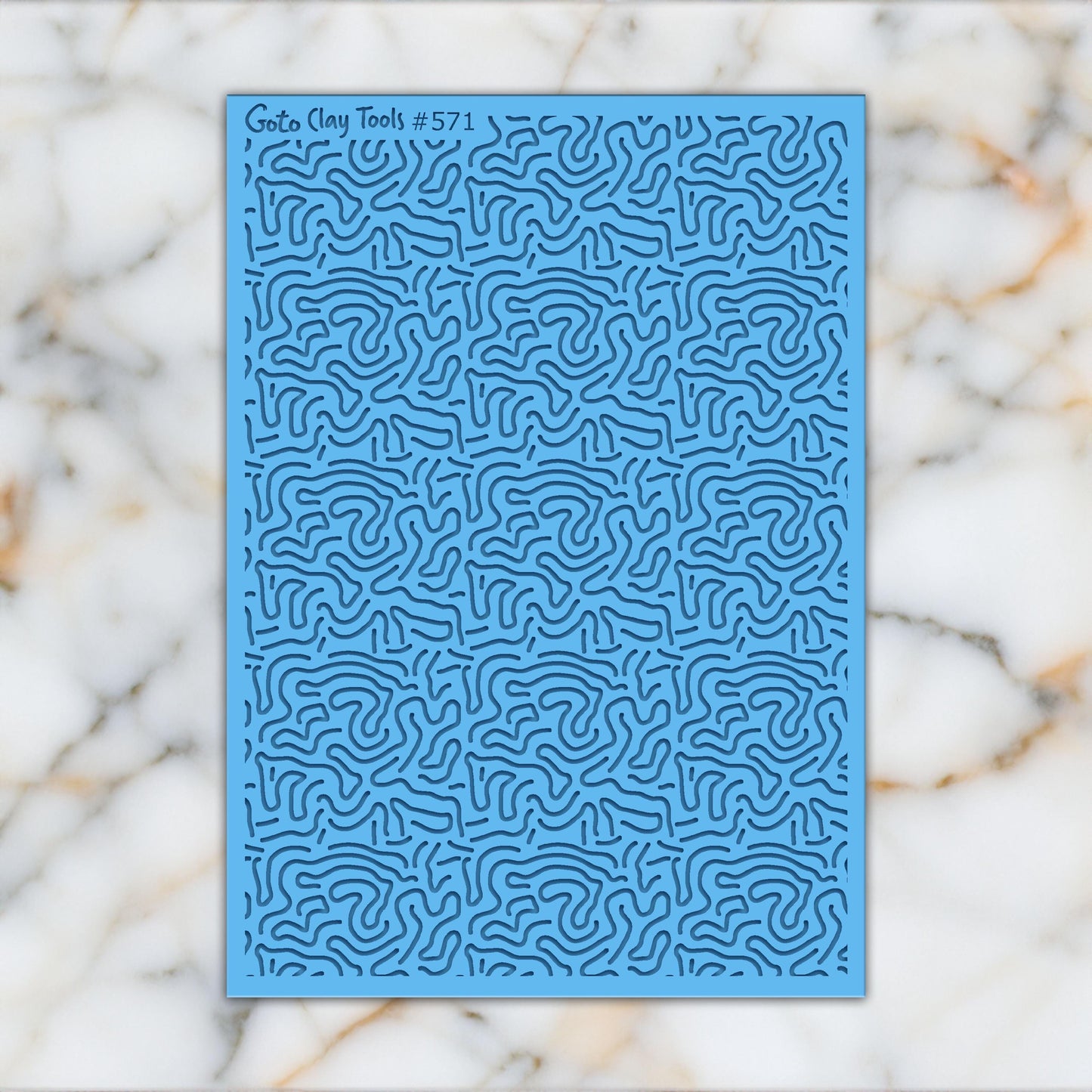 Swigglly lines Texture mat for polymer clay, Polymer Clay Rubber Texture mat, Texture Tile mats, Rubber Texture Sheet #571