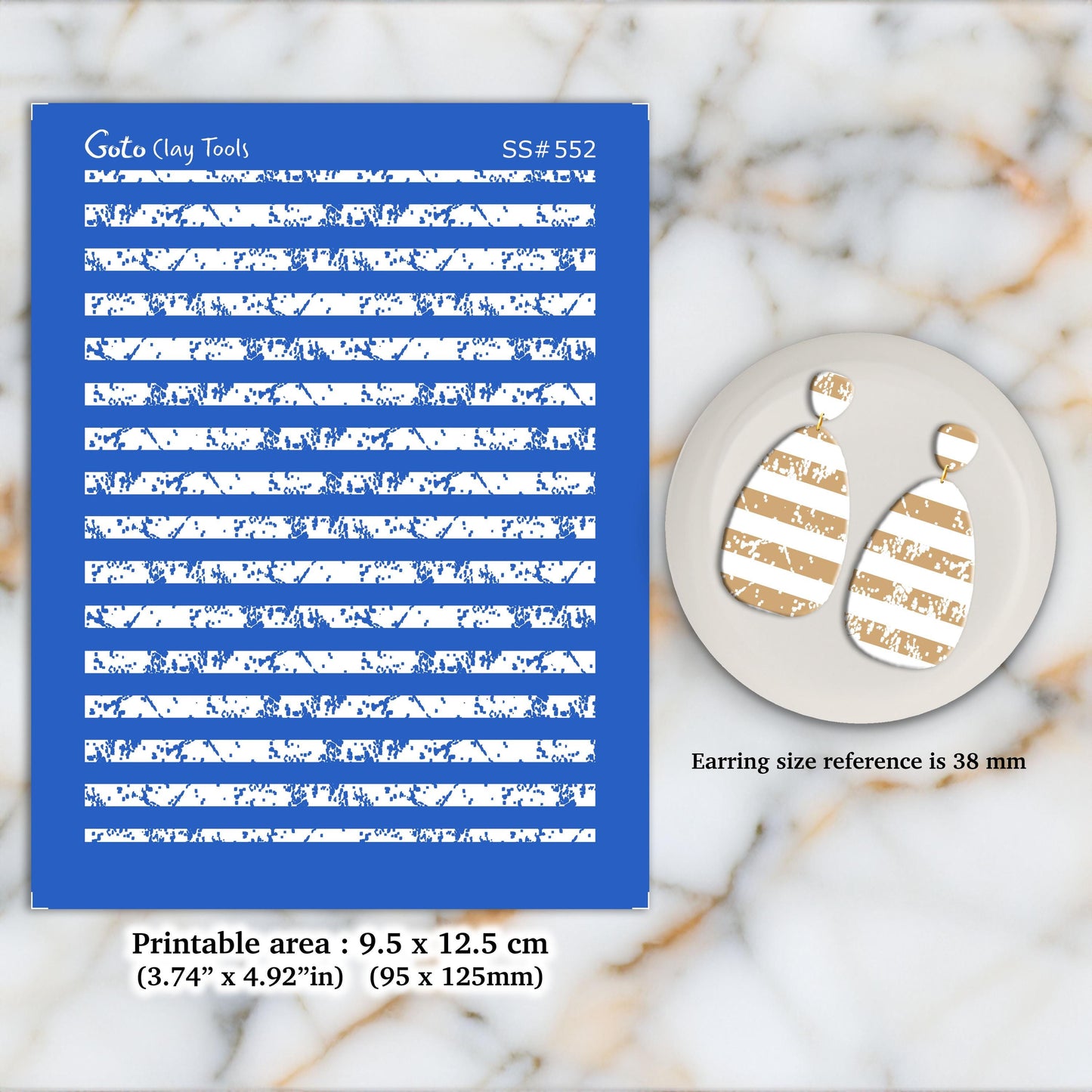 Abstract lines Silkscreen for Polymer Clay Earring making, Clay Stencils, Clay Earring Silkscreen, Polymer Clay Supplies SS#552