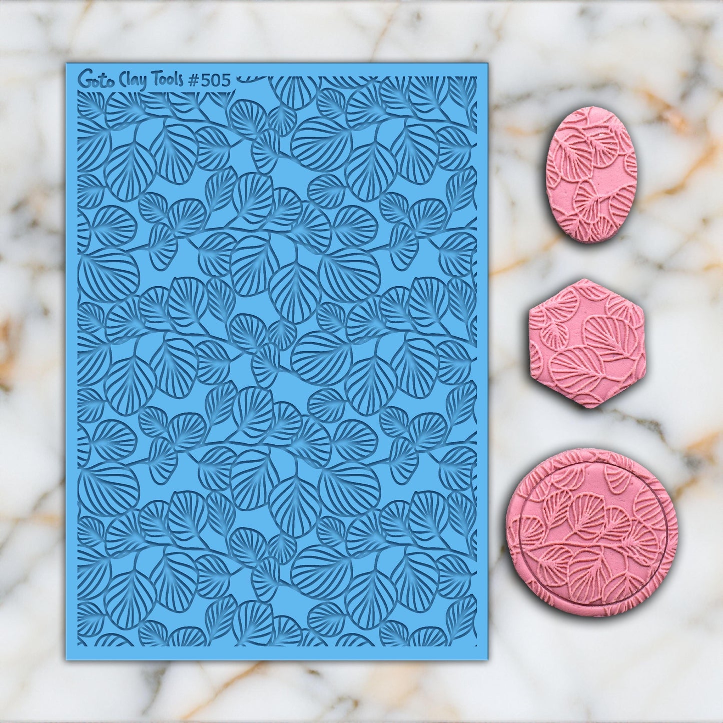 Eucalyptus Texture mat for polymer clay, Polymer Clay Rubber Texture mat, Texture Tile mats, Rubber Texture Sheet #505