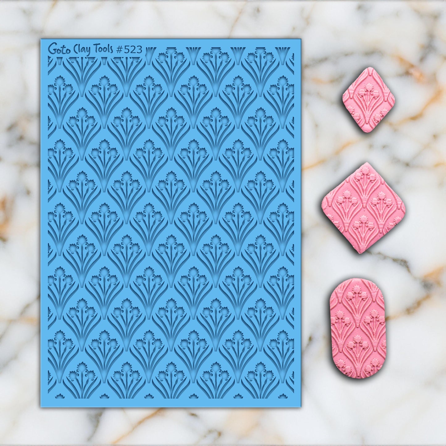 Art deco Texture mat for polymer clay, Polymer Clay Rubber Texture mat, Texture Tile mats, Rubber Texture Sheet #523