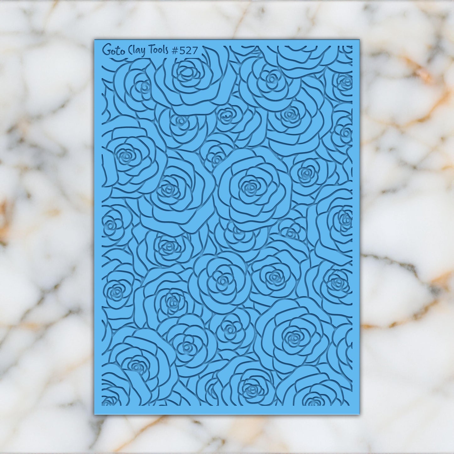 Valentine Rose Texture mat for polymer clay, Polymer Clay Rubber Texture mat, Texture Tile mats, Rubber Texture Sheet #527