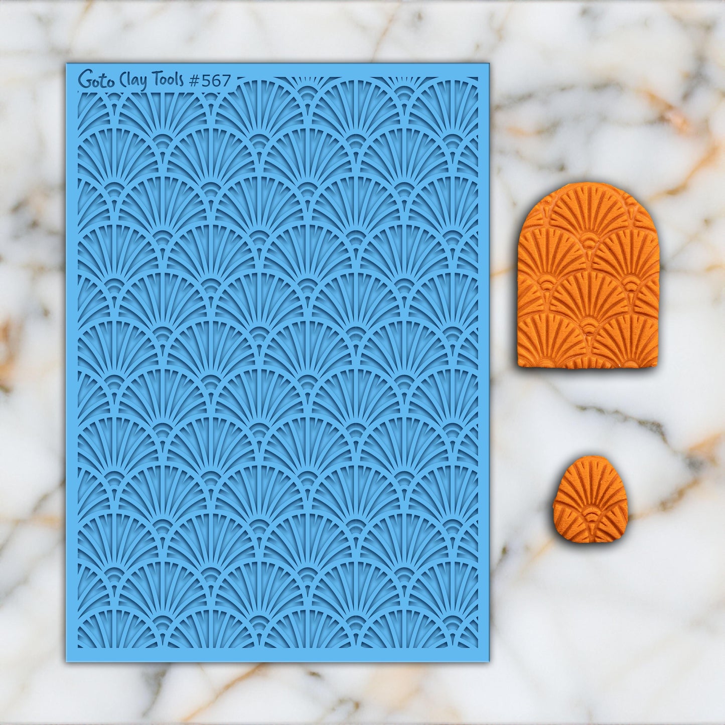 Art Deco Texture mat for polymer clay, Polymer Clay Rubber Texture mat, Texture Tile mats, Rubber Texture Sheet #567