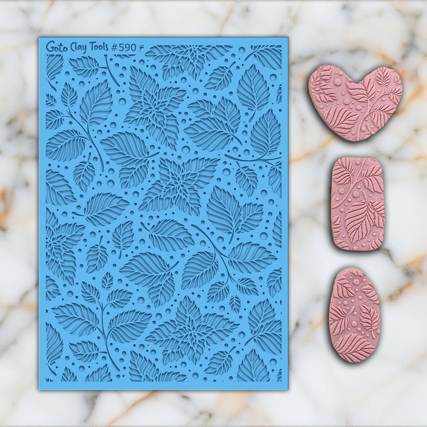 LEAVES Texture mat for polymer clay, Polymer Clay Rubber Texture mat, Texture Tile mats, Rubber Texture Sheet #590