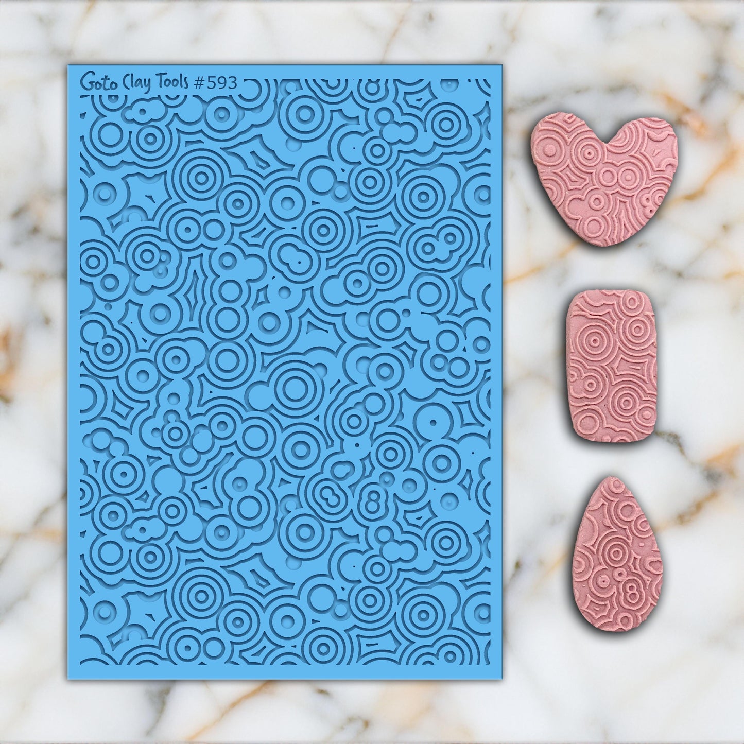 Contours Texture mat for polymer clay, Polymer Clay Rubber Texture mat, Texture Tile mats, Rubber Texture Sheet #593
