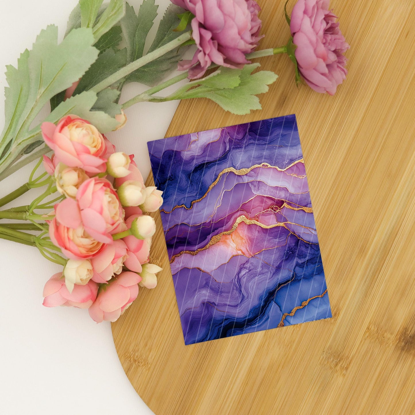 Transfer paper for polymer clay, Purple Marble, Clay water soluble transfer paper, Clay Transfers, Clay Transfer sheets