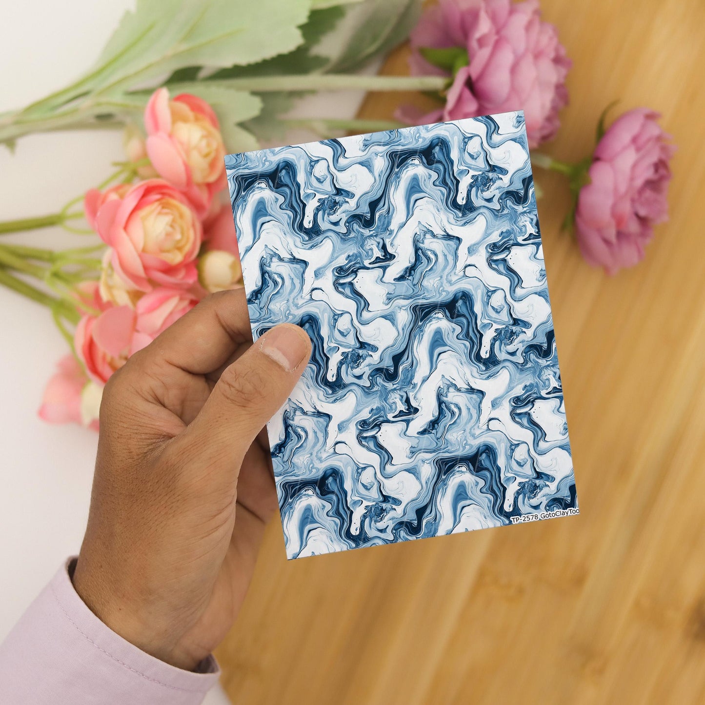 Transfer paper for polymer clay, Blue Marble clay transfer, Clay water soluble transfer paper, Clay Transfers, Clay Transfer sheets