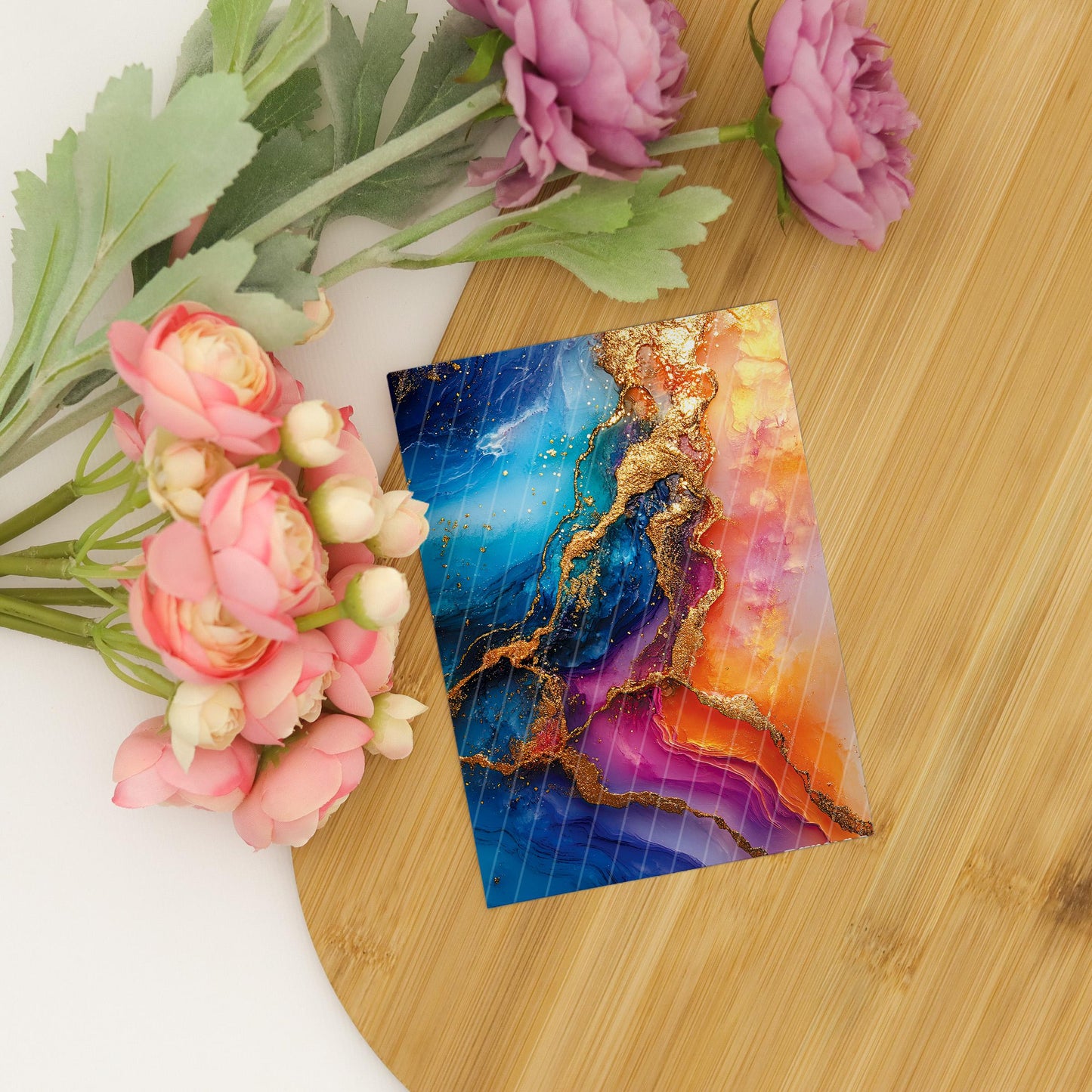 Transfer paper for polymer clay, Colorful Gold Marble, Clay water soluble transfer paper, Clay Transfers, Clay Transfer sheets