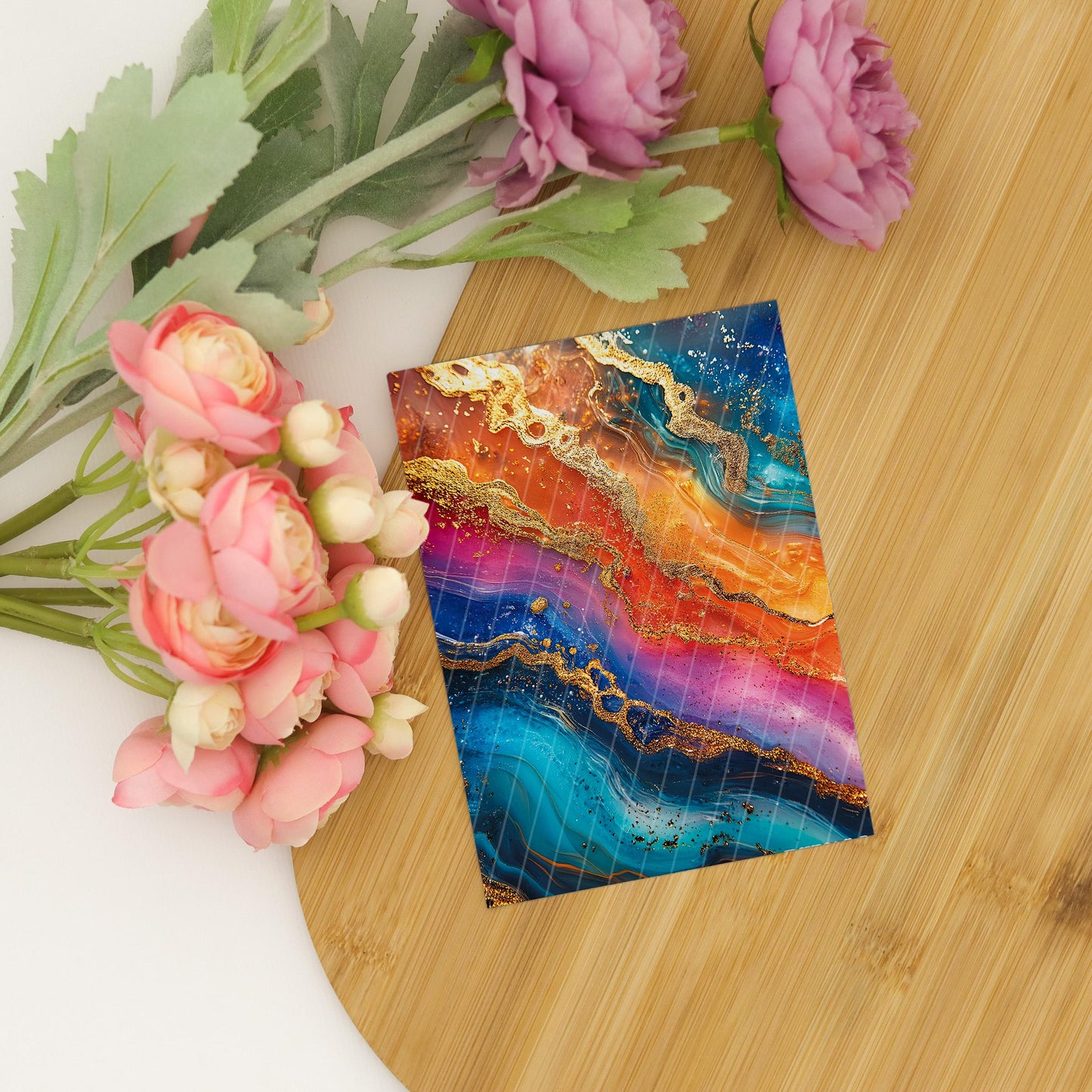 Transfer paper for polymer clay, Colorful Gold Marble, Clay water soluble transfer paper, Clay Transfers, Clay Transfer sheets