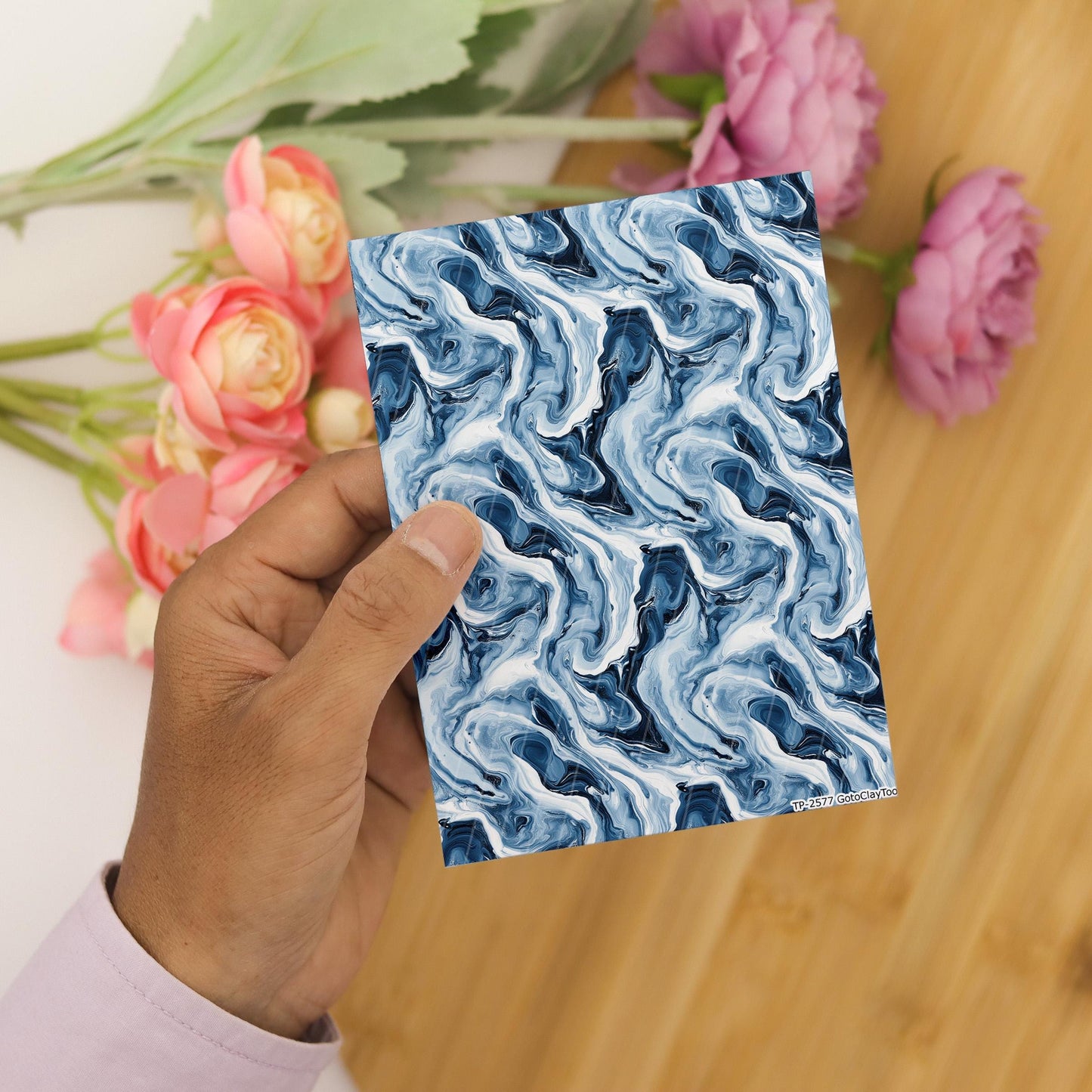 Transfer paper for polymer clay, Blue Marble clay transfer, Clay water soluble transfer paper, Clay Transfers, Clay Transfer sheets